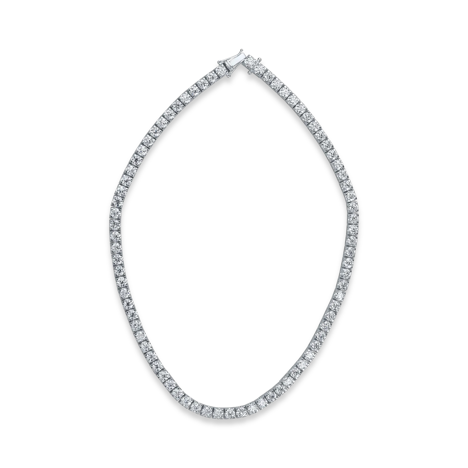 Colier tennis din aur alb cu diamante de 31.66ct-170576