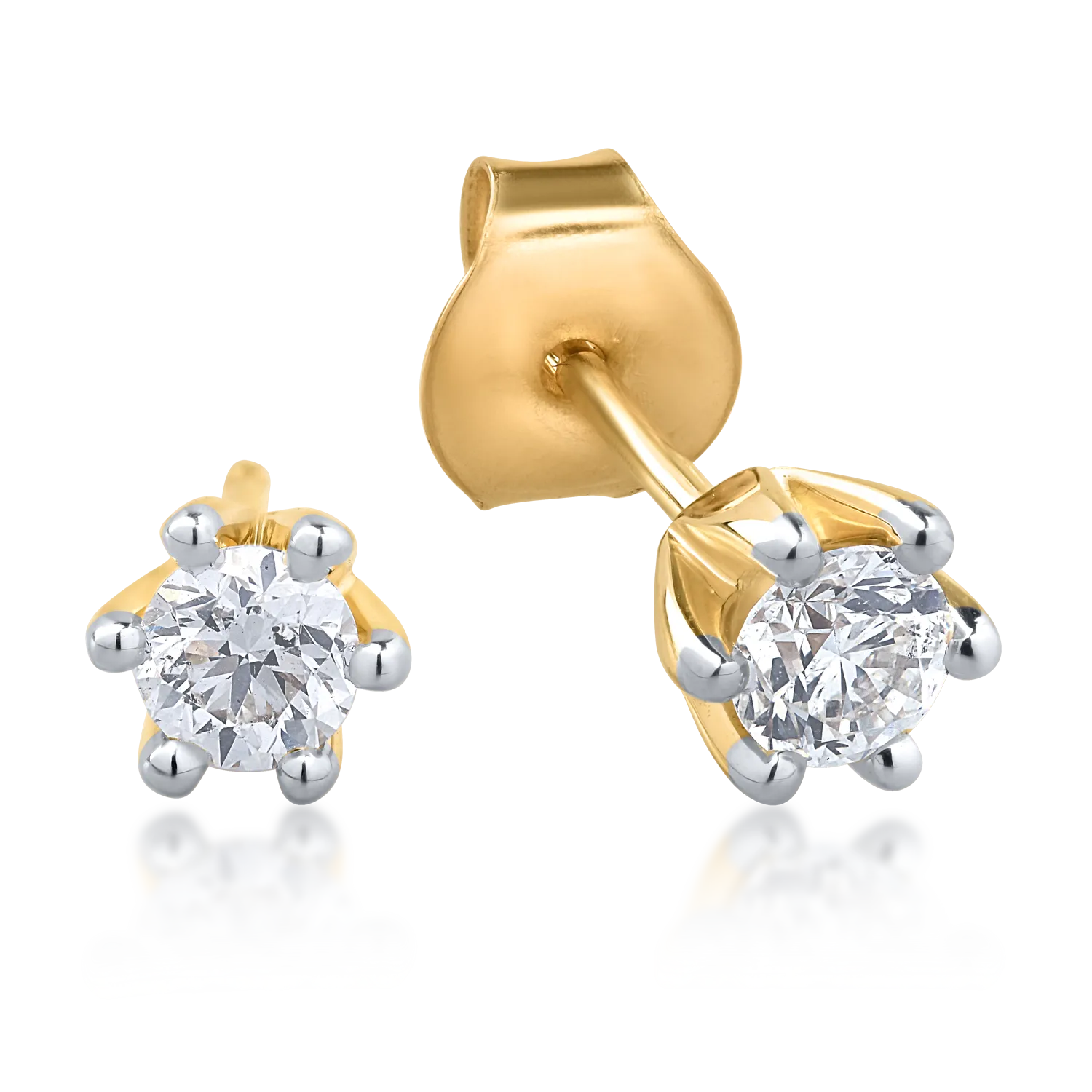Yellow gold earrings with 0.31ct diamonds