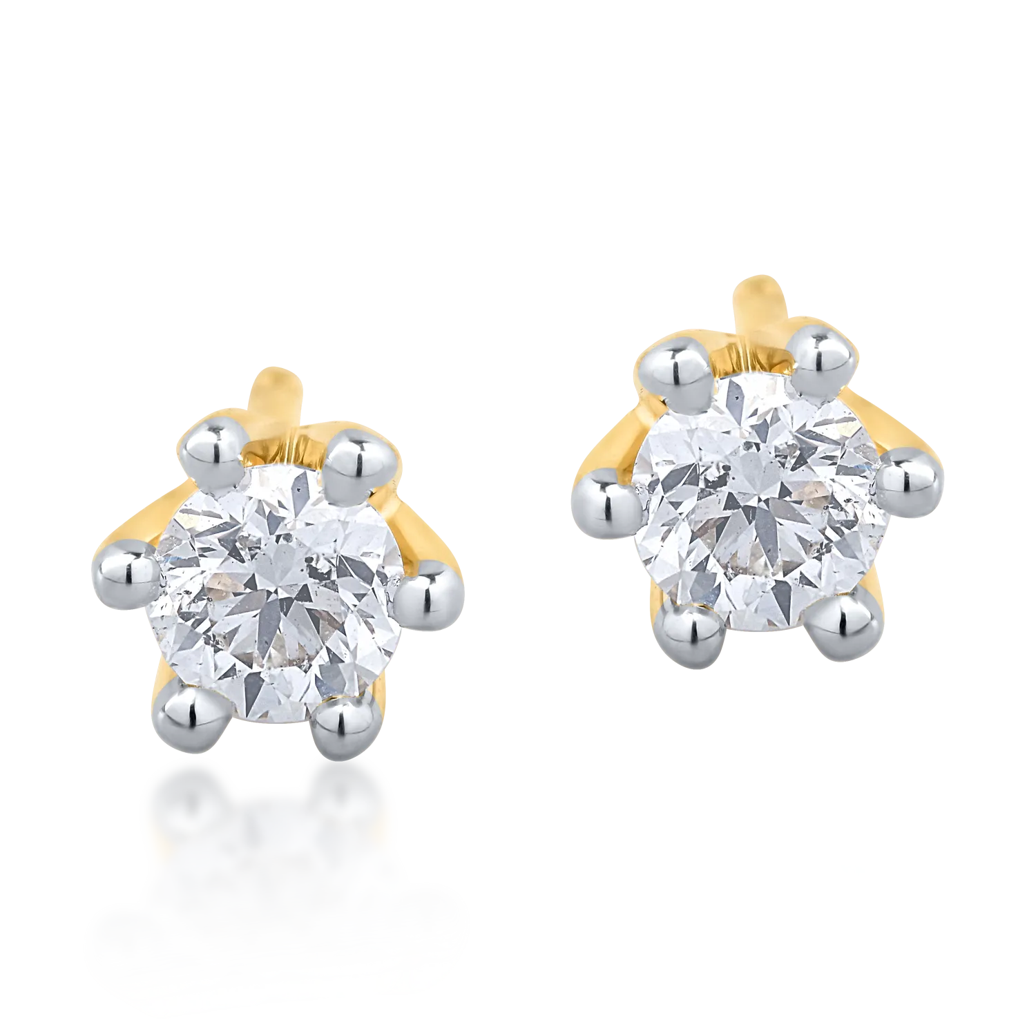 Cercei din aur galben cu diamante de 0.39ct-170602