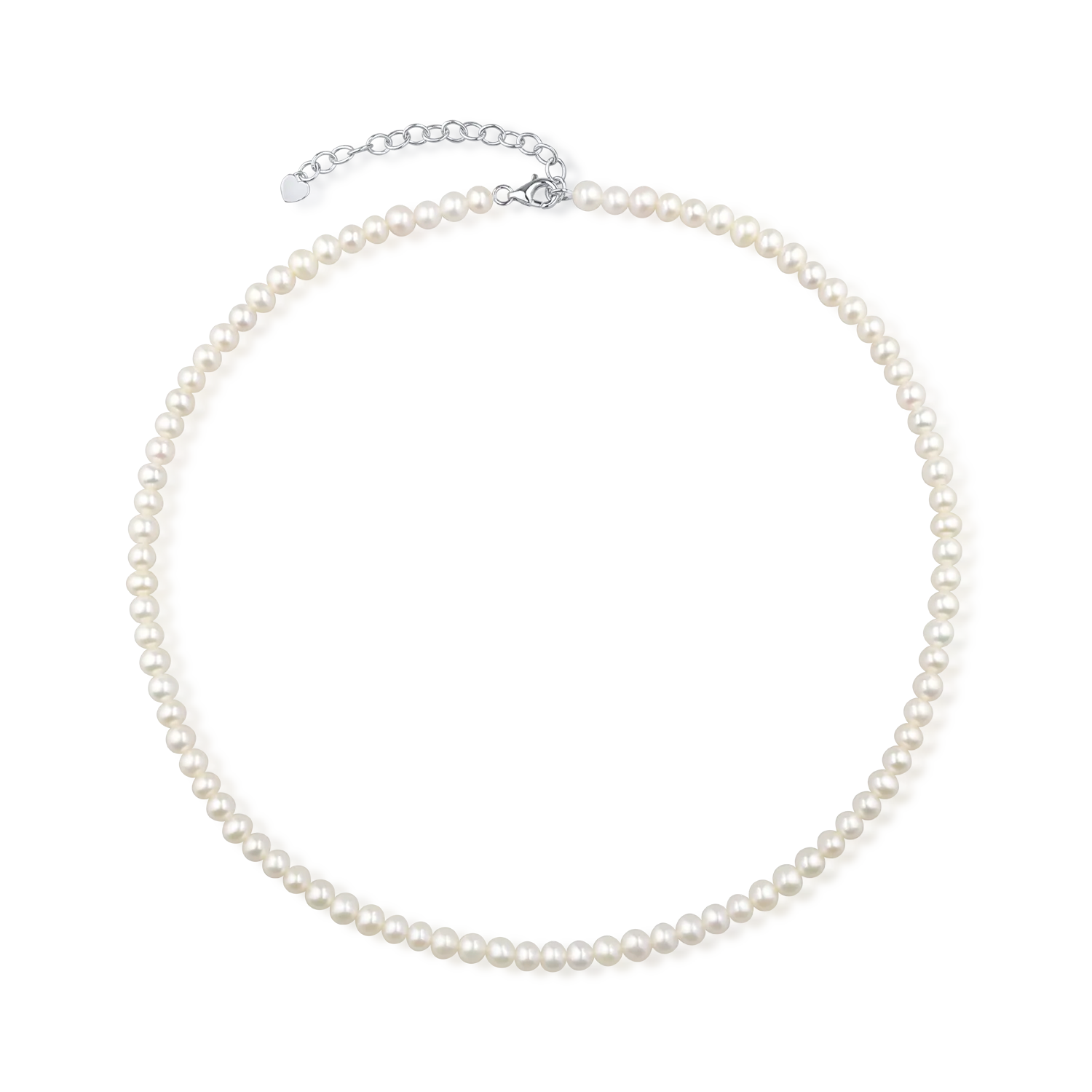 White gold necklace with 46.1ct fresh water pearls