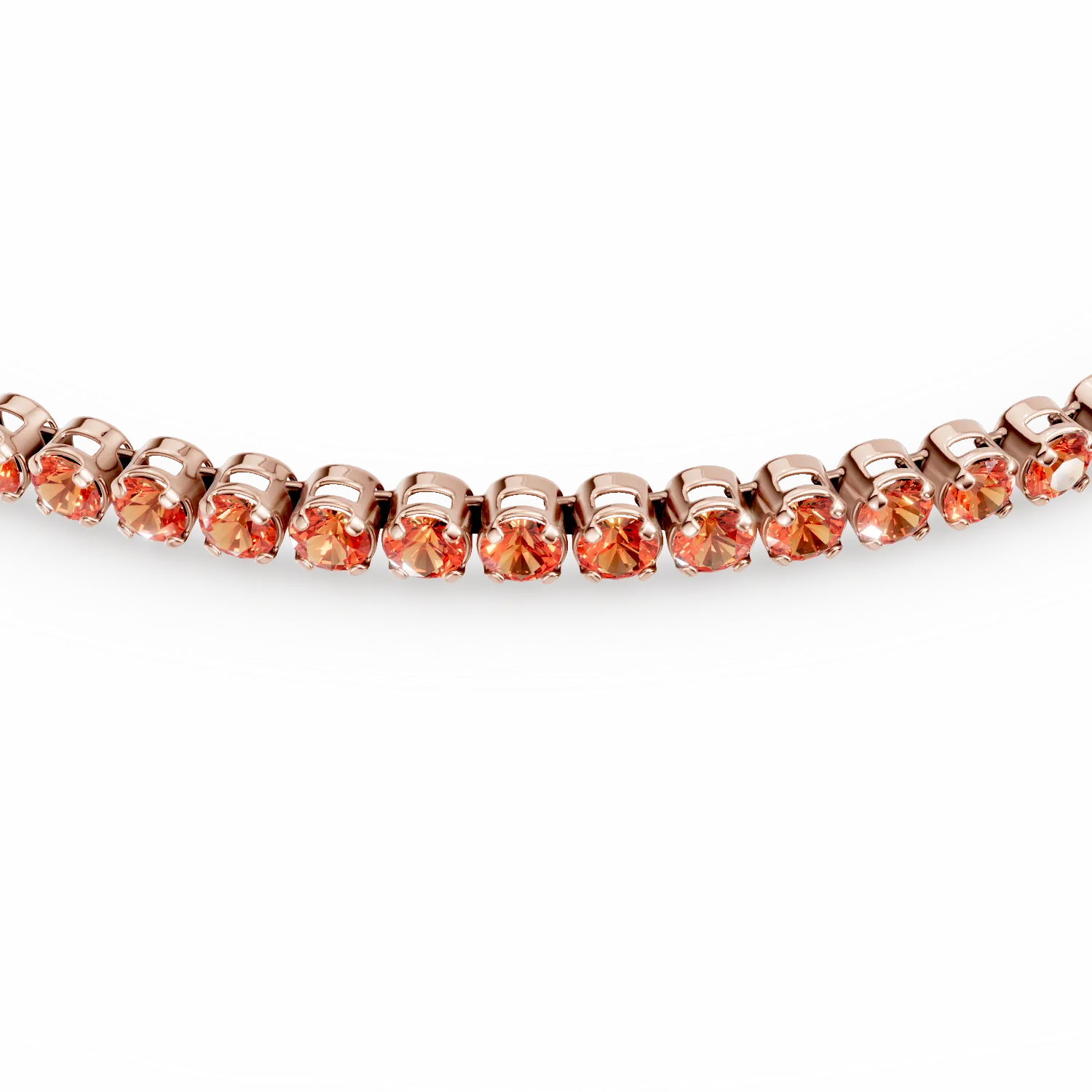 Rose gold tennis bracelet with zirconia
