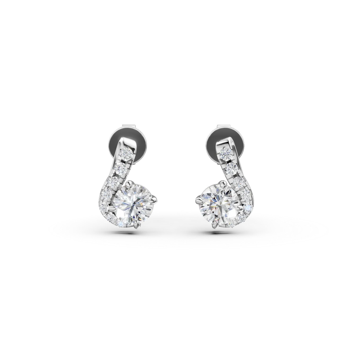 White gold Duet earrings with 0.6ct lab grown diamonds