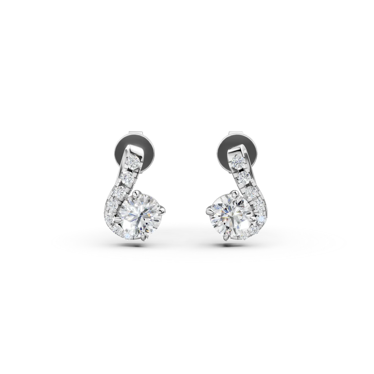 Kolczyki Duet z białego złota z diamentami hodowanymi w laboratorium o masie 0.6ct-170798