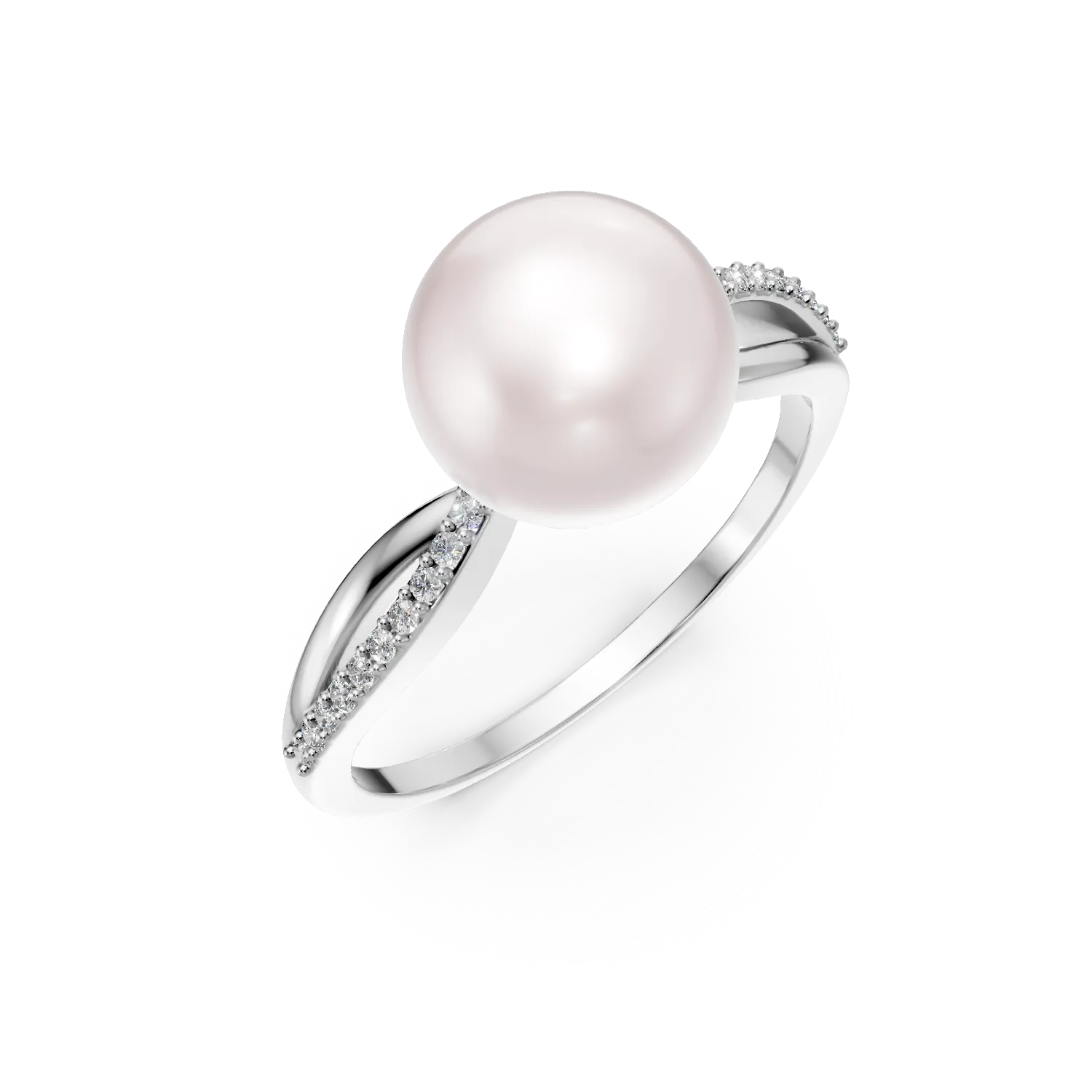 Пръстен от бяло злато-170820