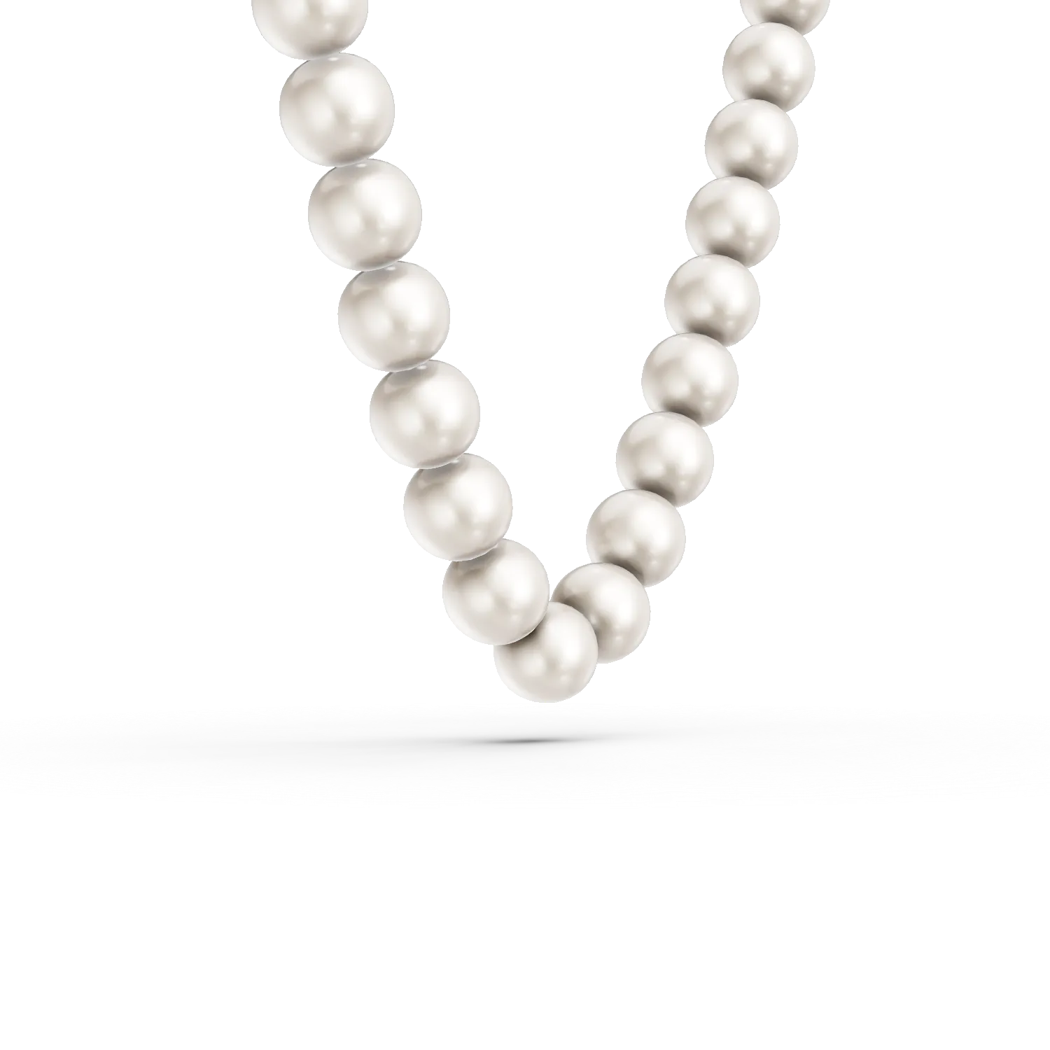 Colier din aur alb cu perle de cultura de 127.12ct