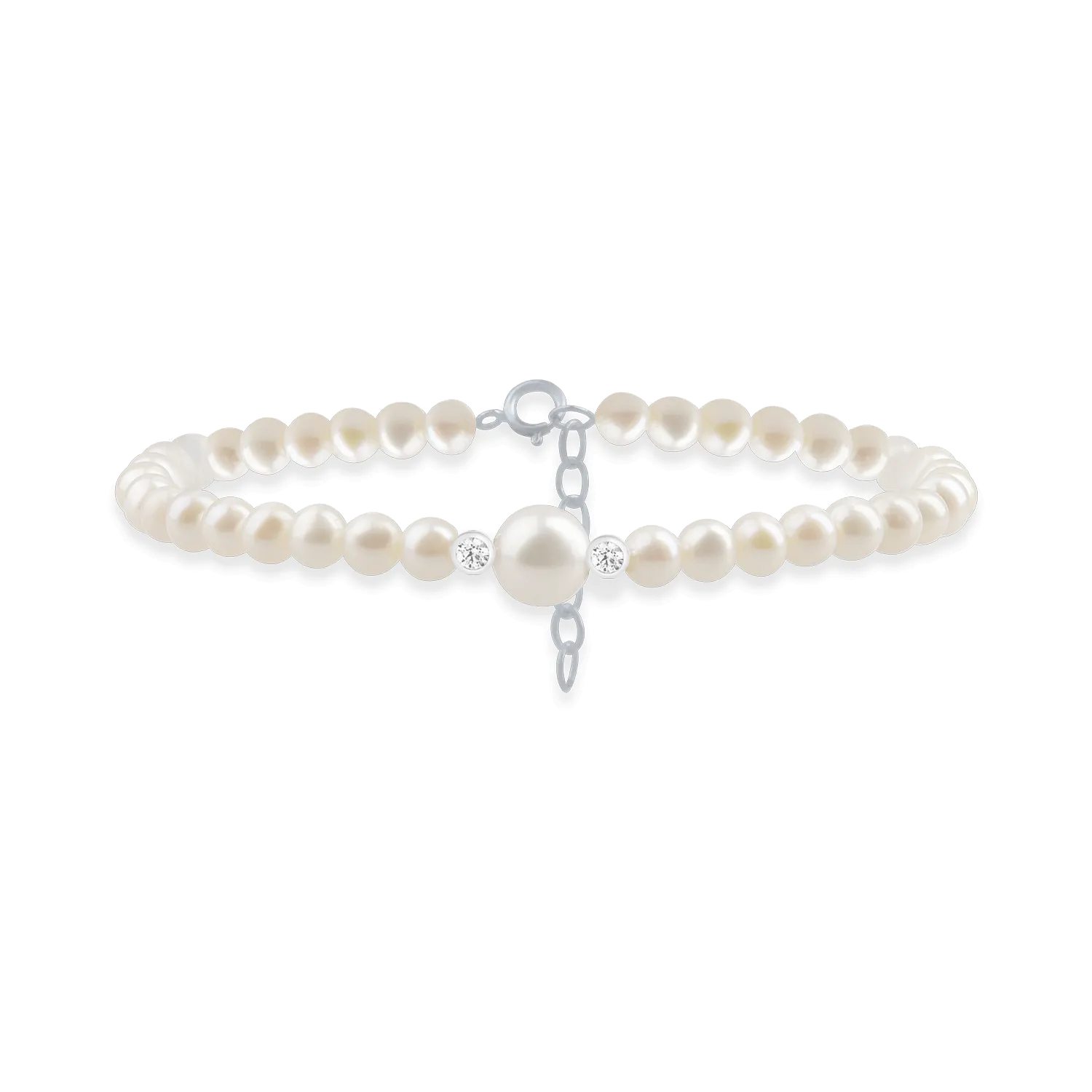 White gold bracelet with 20.89ct fresh water pearls