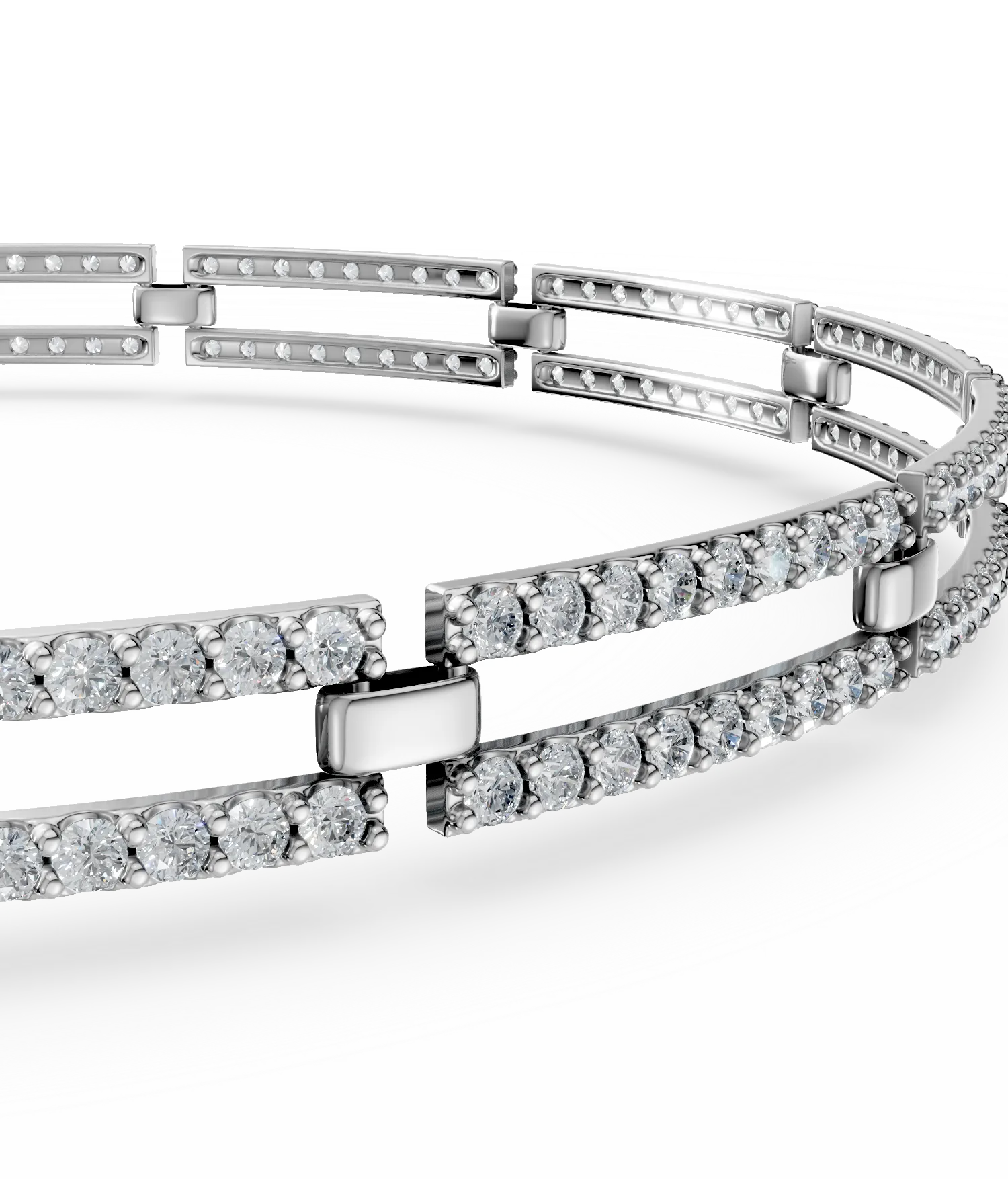 White gold bracelet with zirconia