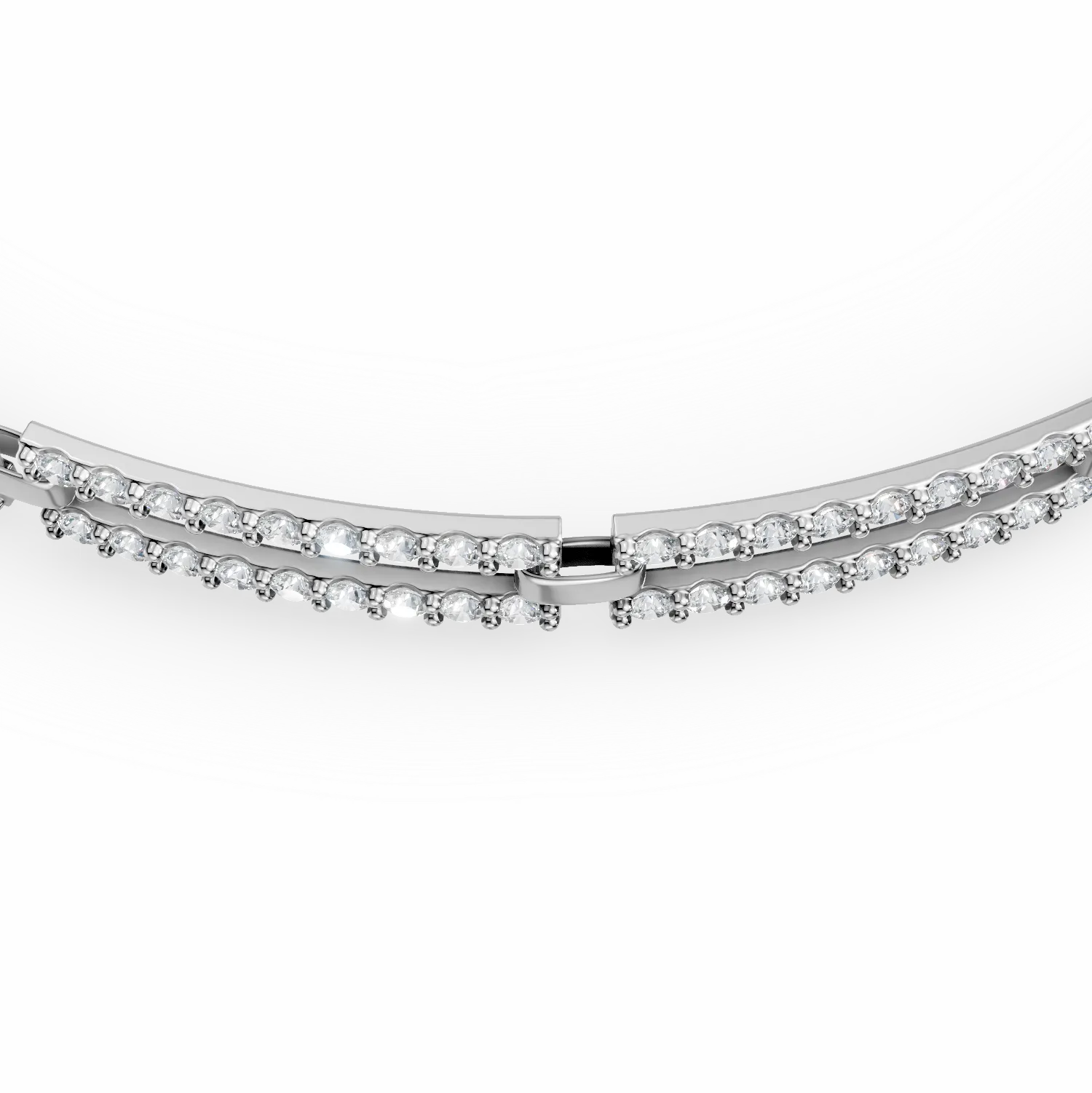 White gold bracelet with zirconia