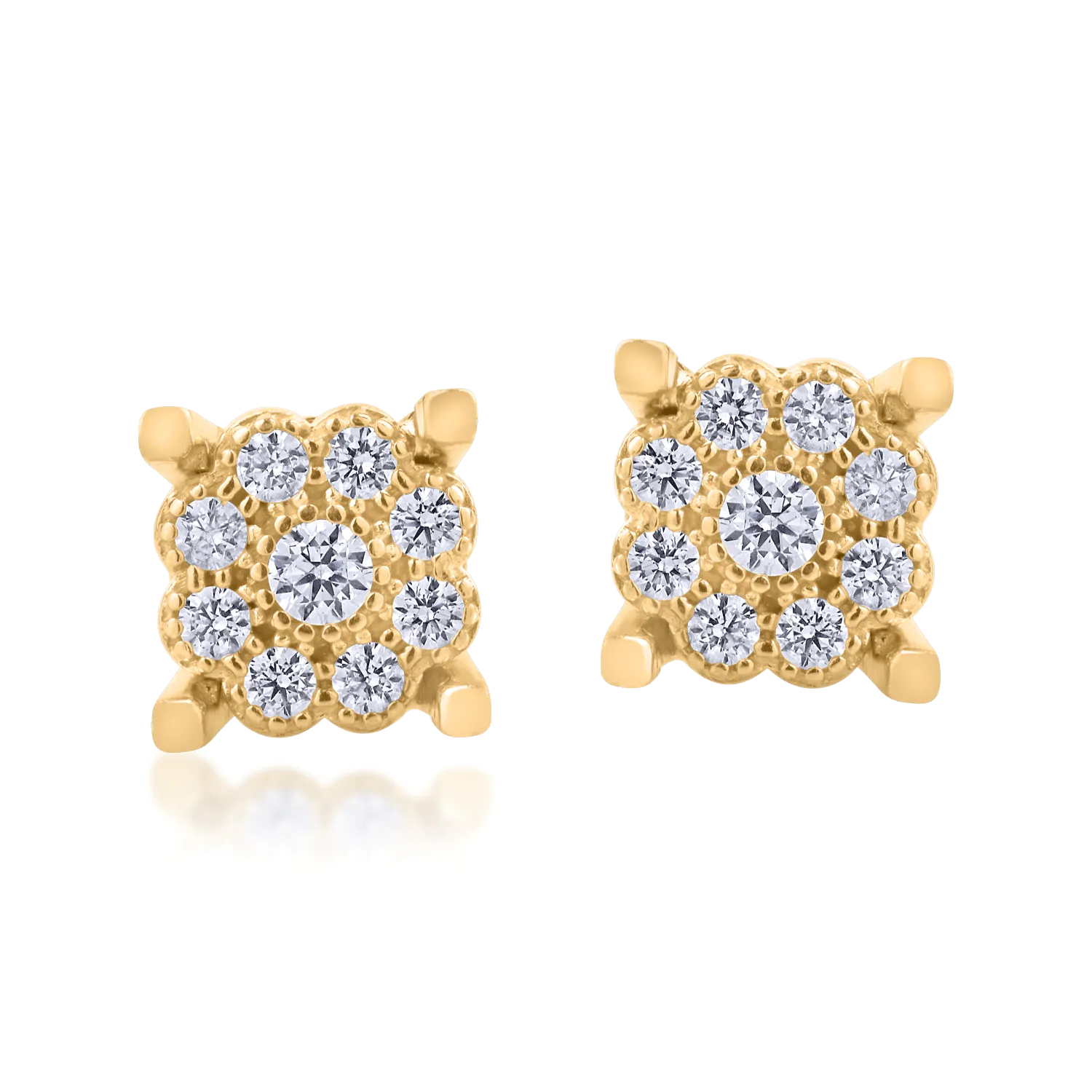 Yellow gold earrings