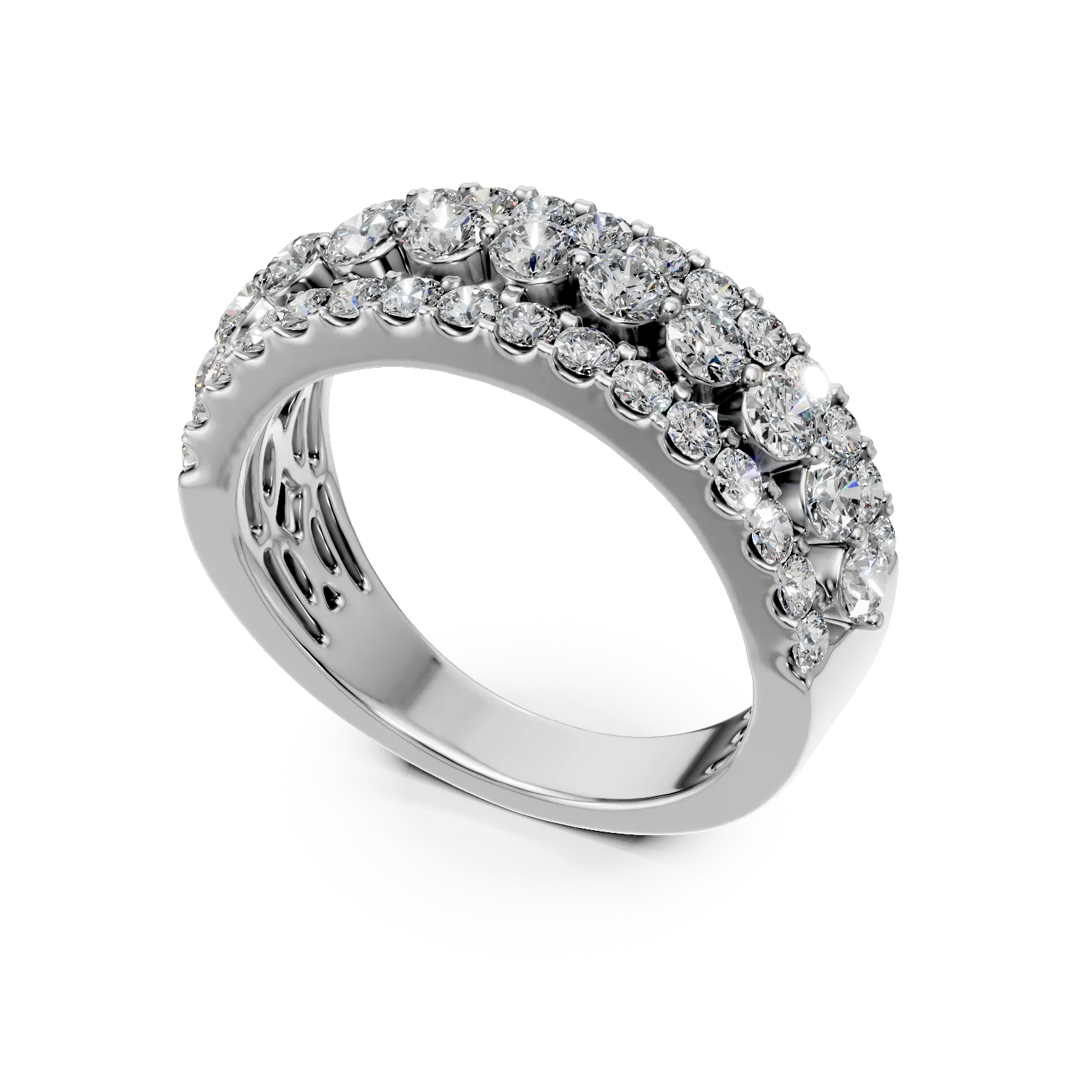 Pierścionek Melissa z białego złota z diamentami hodowanymi w laboratorium o masie 1.5ct