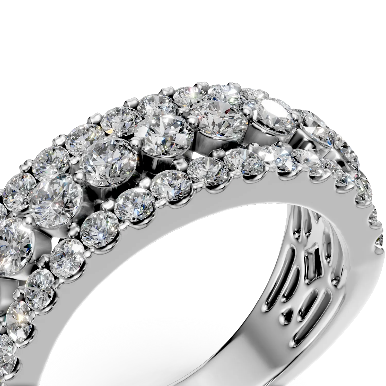 Pierścionek Melissa z białego złota z diamentami hodowanymi w laboratorium o masie 1.5ct