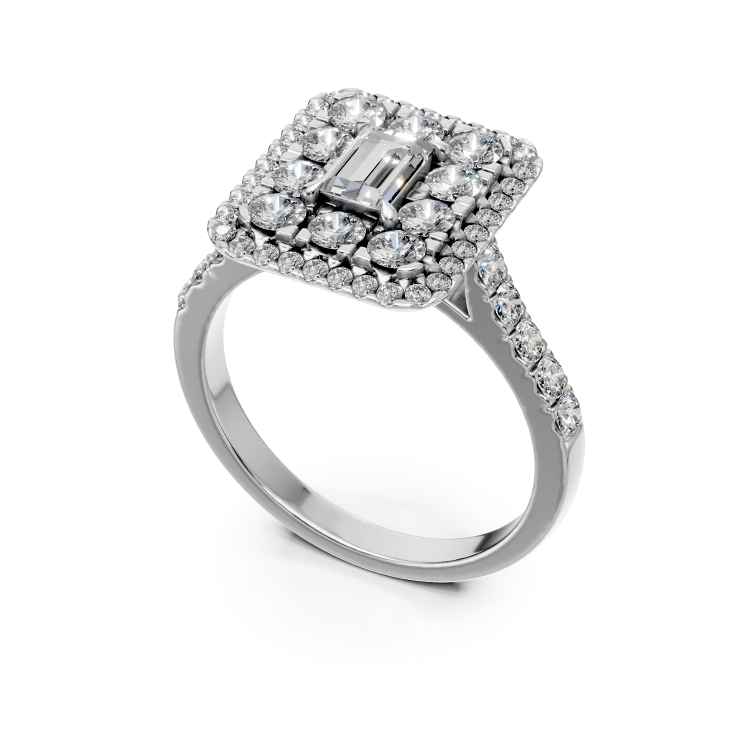 Pierścionek Destiny z białego złota z diamentami hodowanymi w laboratorium o masie 1.10ct