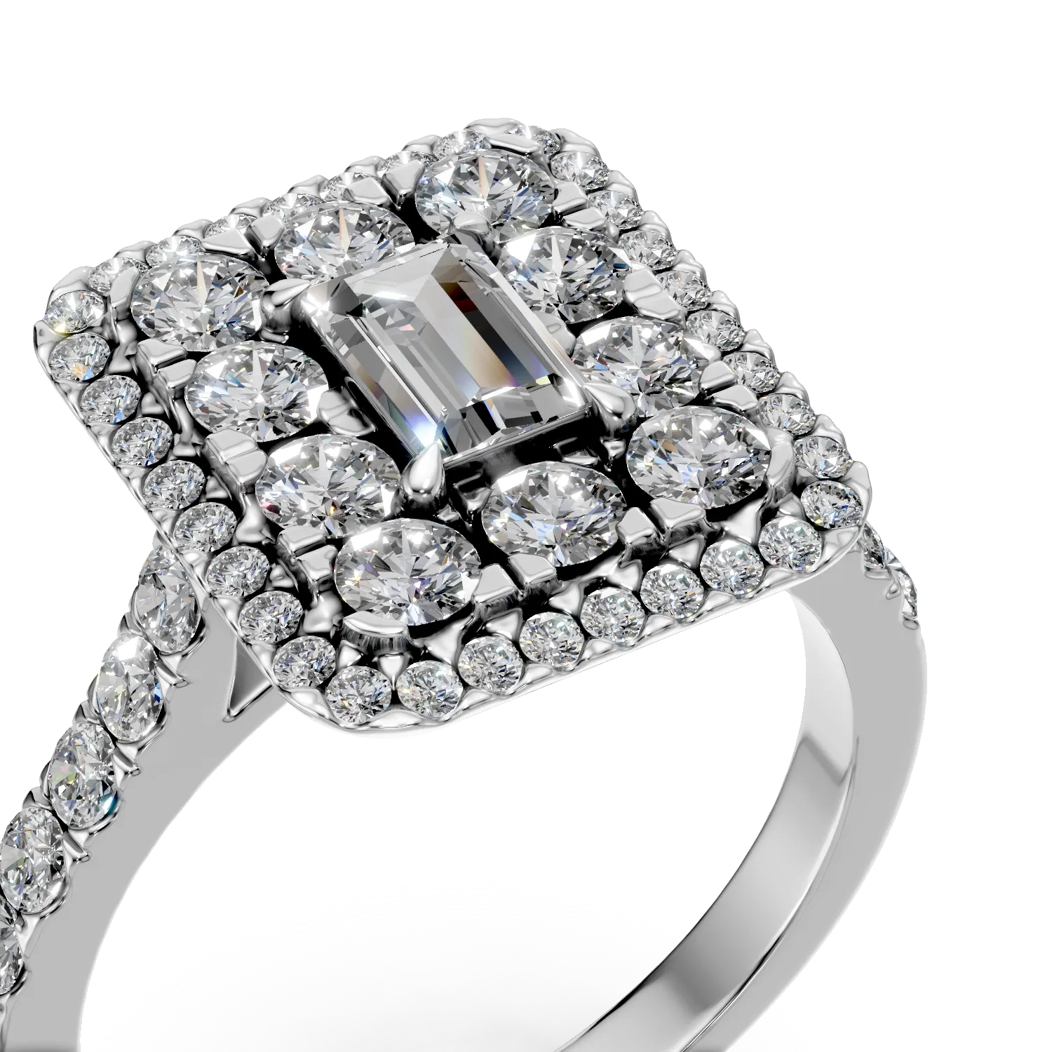 Pierścionek Destiny z białego złota z diamentami hodowanymi w laboratorium o masie 1.10ct