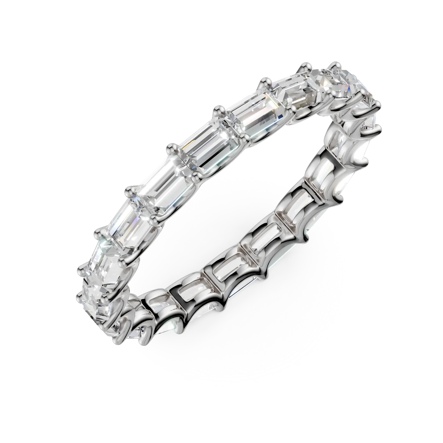Eternity Grace ring in white gold with 2.2ct lab grown diamonds