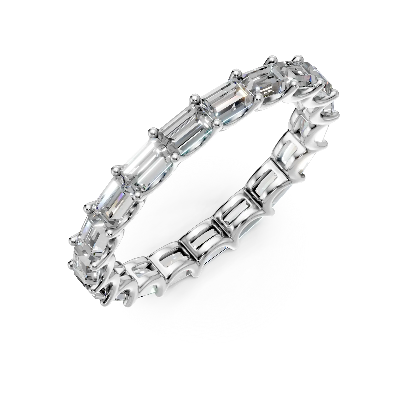 Pierścionek Eternity Grace z białego złota z diamentami hodowanymi w laboratorium o masie 2.2ct-171012