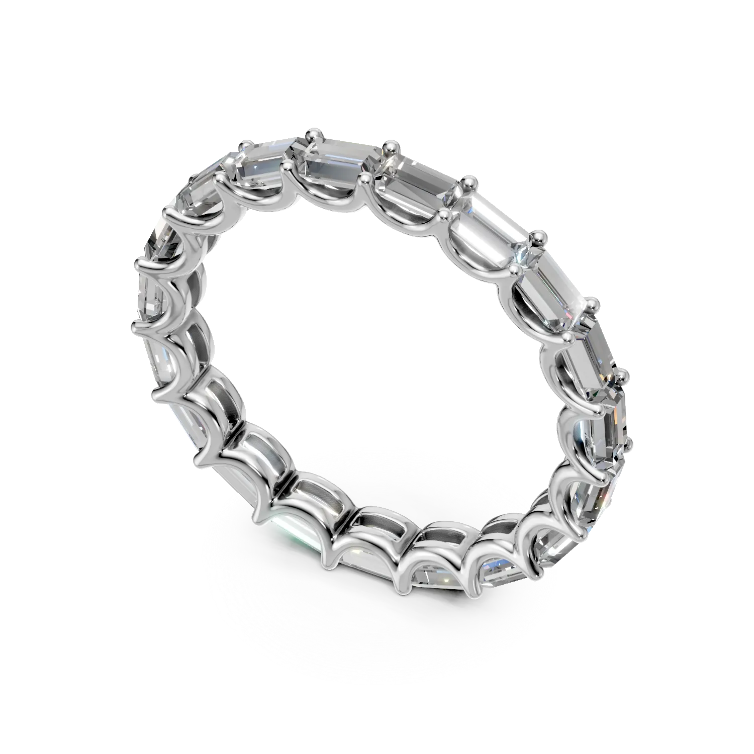 Pierścionek Eternity Grace z białego złota z diamentami hodowanymi w laboratorium o masie 2.2ct