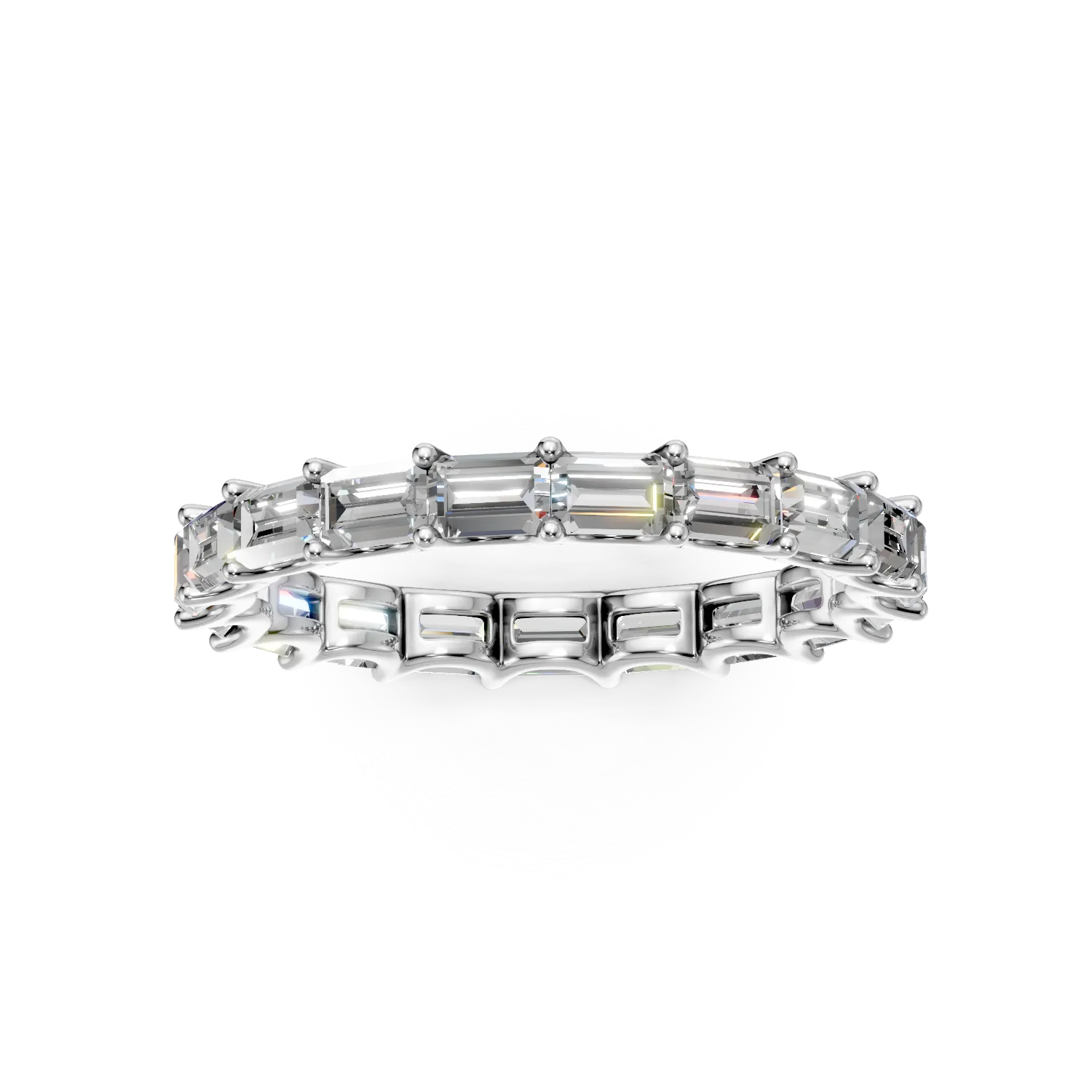 Pierścionek Eternity Grace z białego złota z diamentami hodowanymi w laboratorium o masie 2.2ct