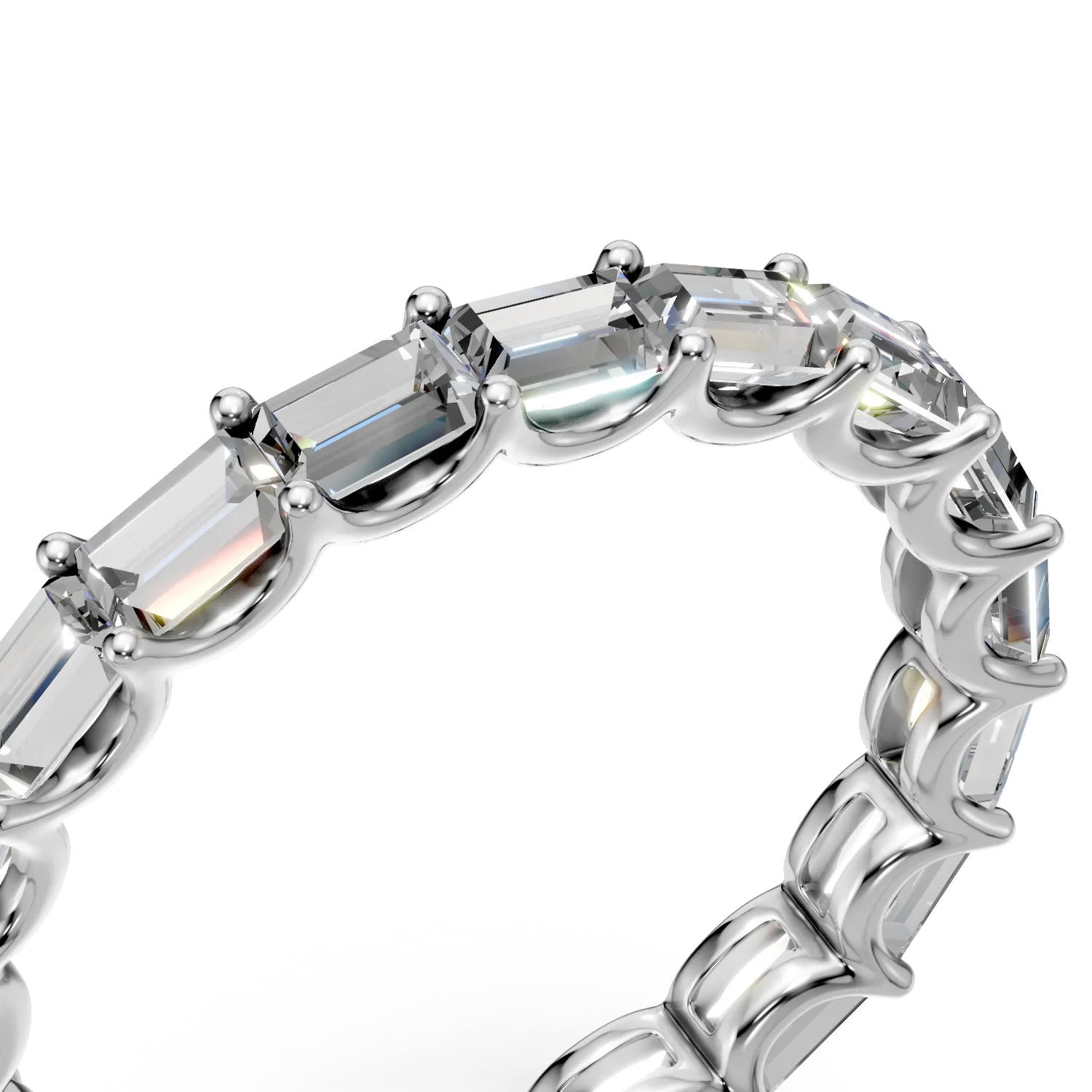 Pierścionek Eternity Grace z białego złota z diamentami hodowanymi w laboratorium o masie 2.2ct