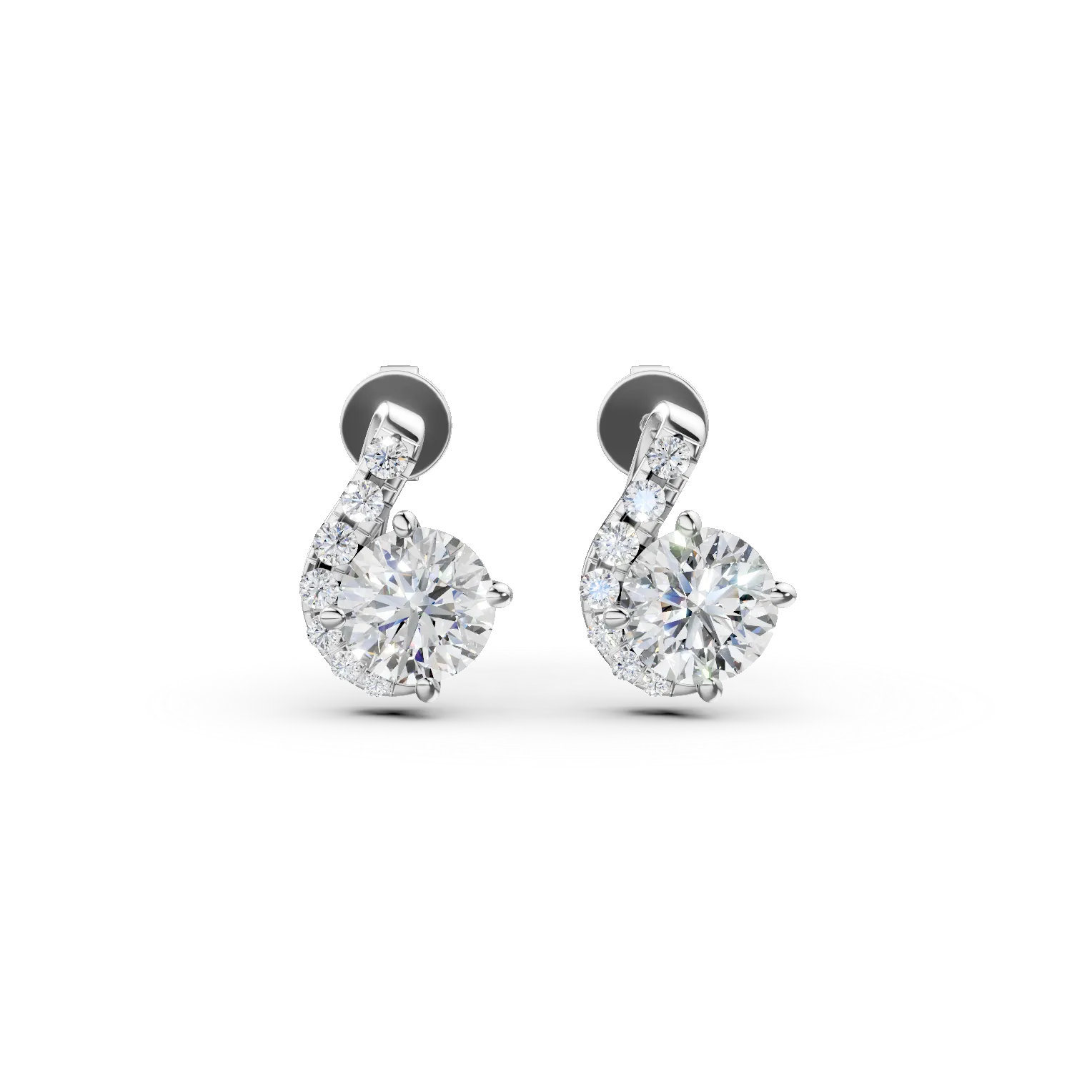 White gold Duet earrings with 1.1ct lab grown diamonds