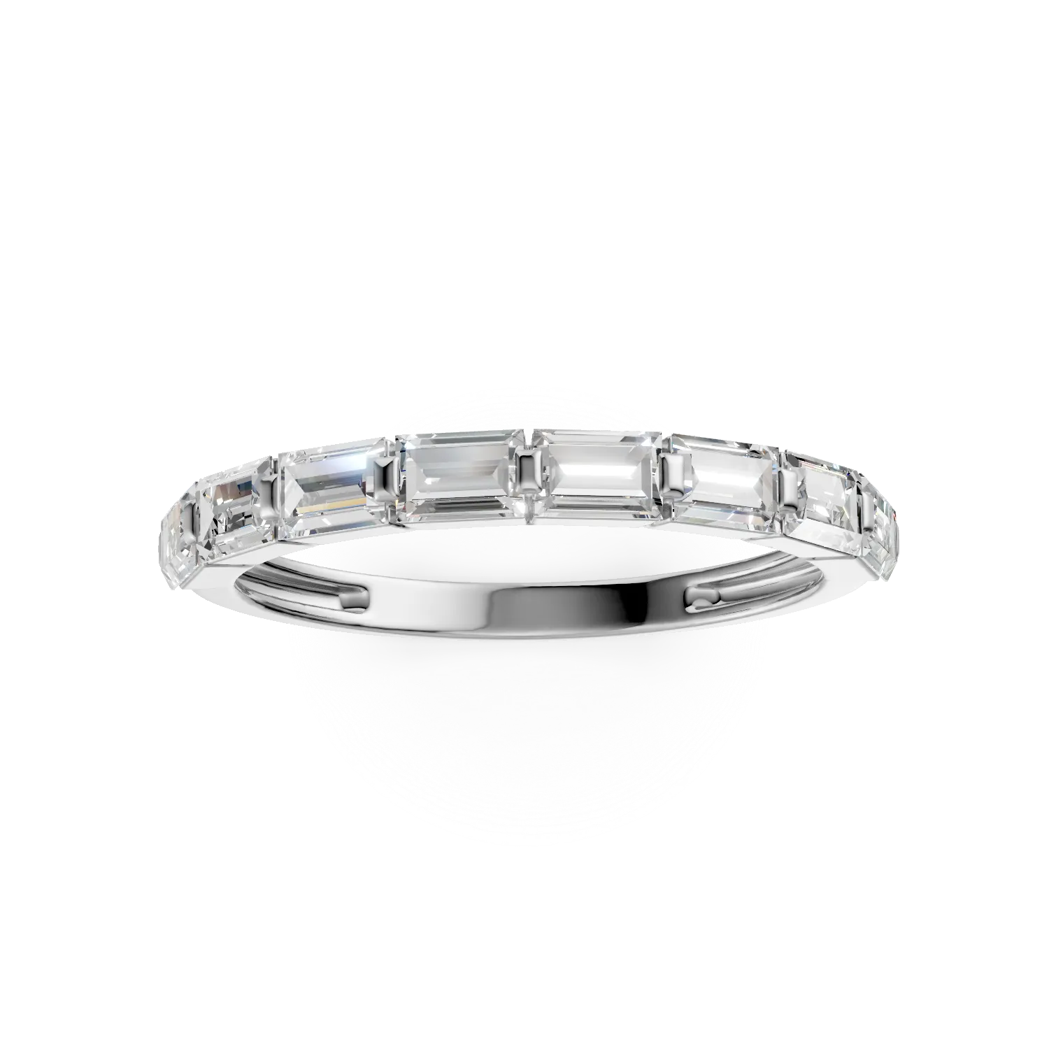 Half eternity Caroline ring in white gold with 0.89ct lab grown diamonds
