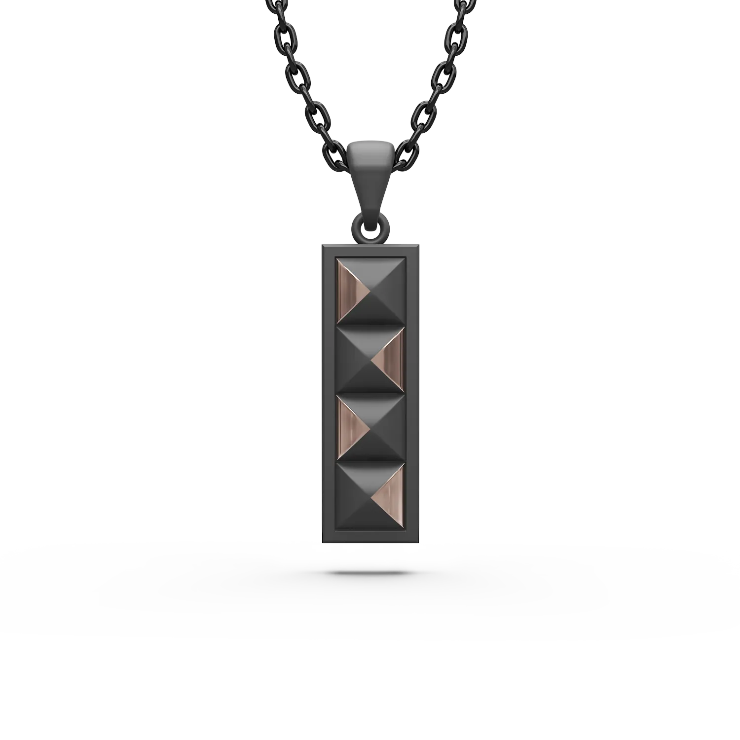 Golden Titanium pendant necklace-171082