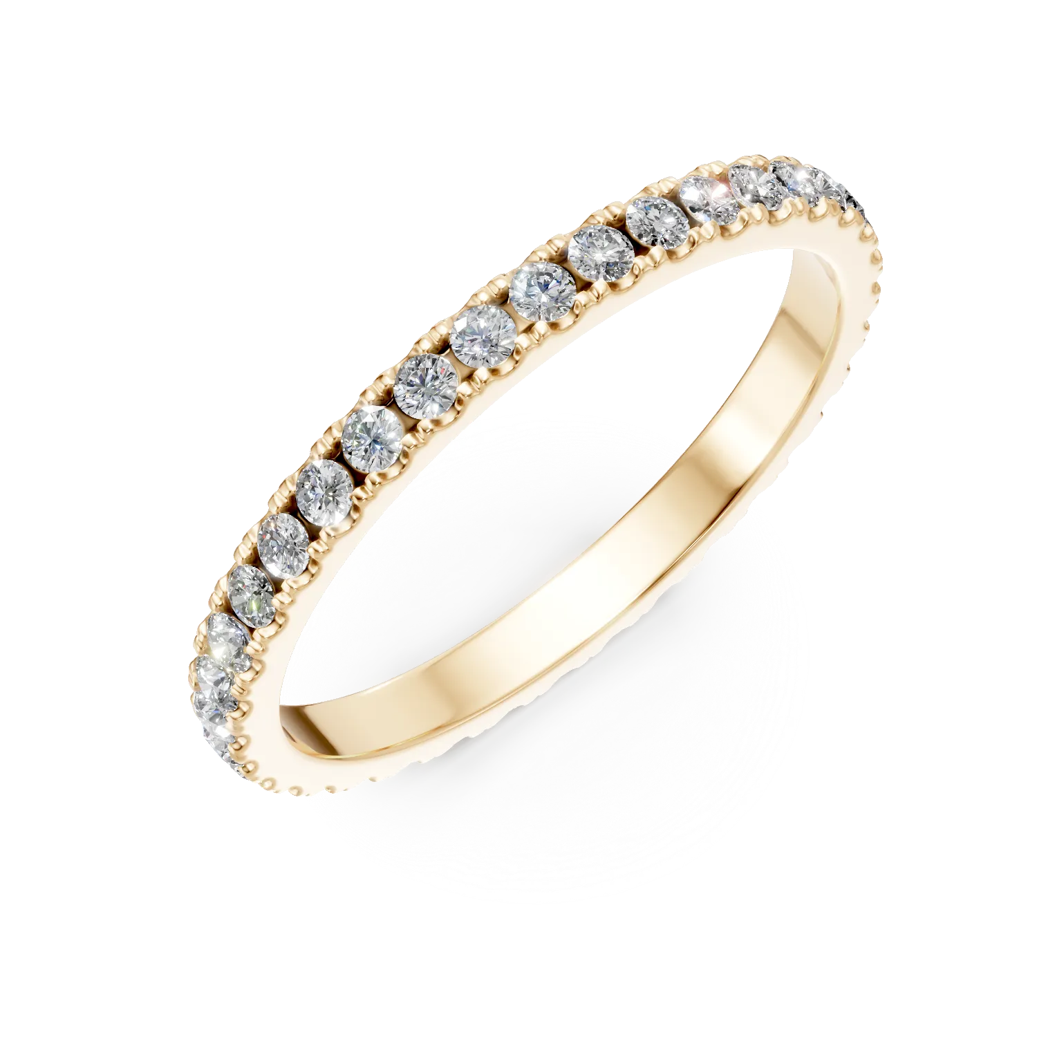 Inel eternity din aur galben cu diamante de 0.5ct