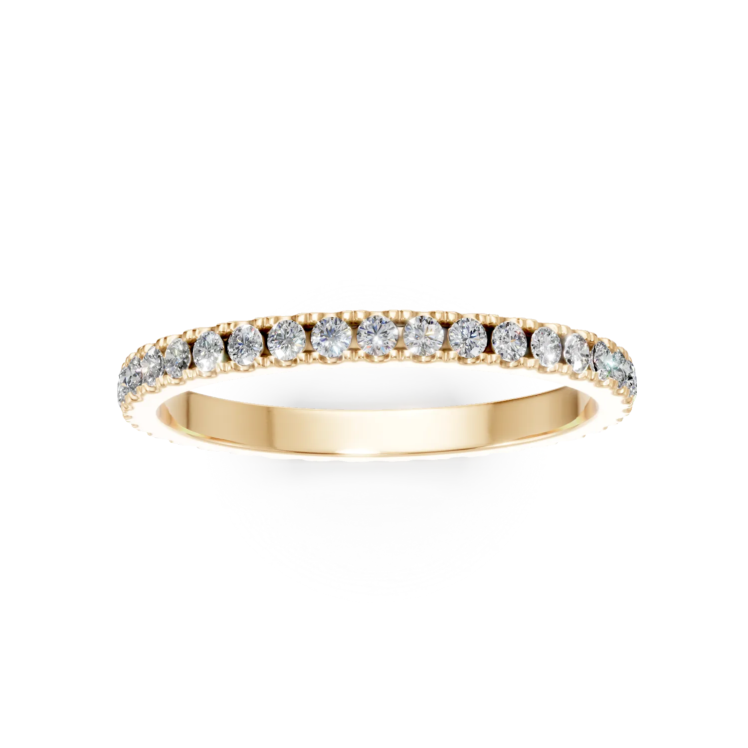 Sárgaarany örökkévalóság gyűrű 0.5ct gyémántokkal