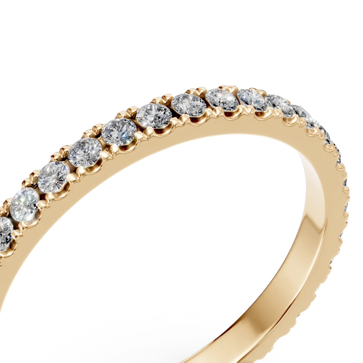 Sárgaarany örökkévalóság gyűrű 0.5ct gyémántokkal