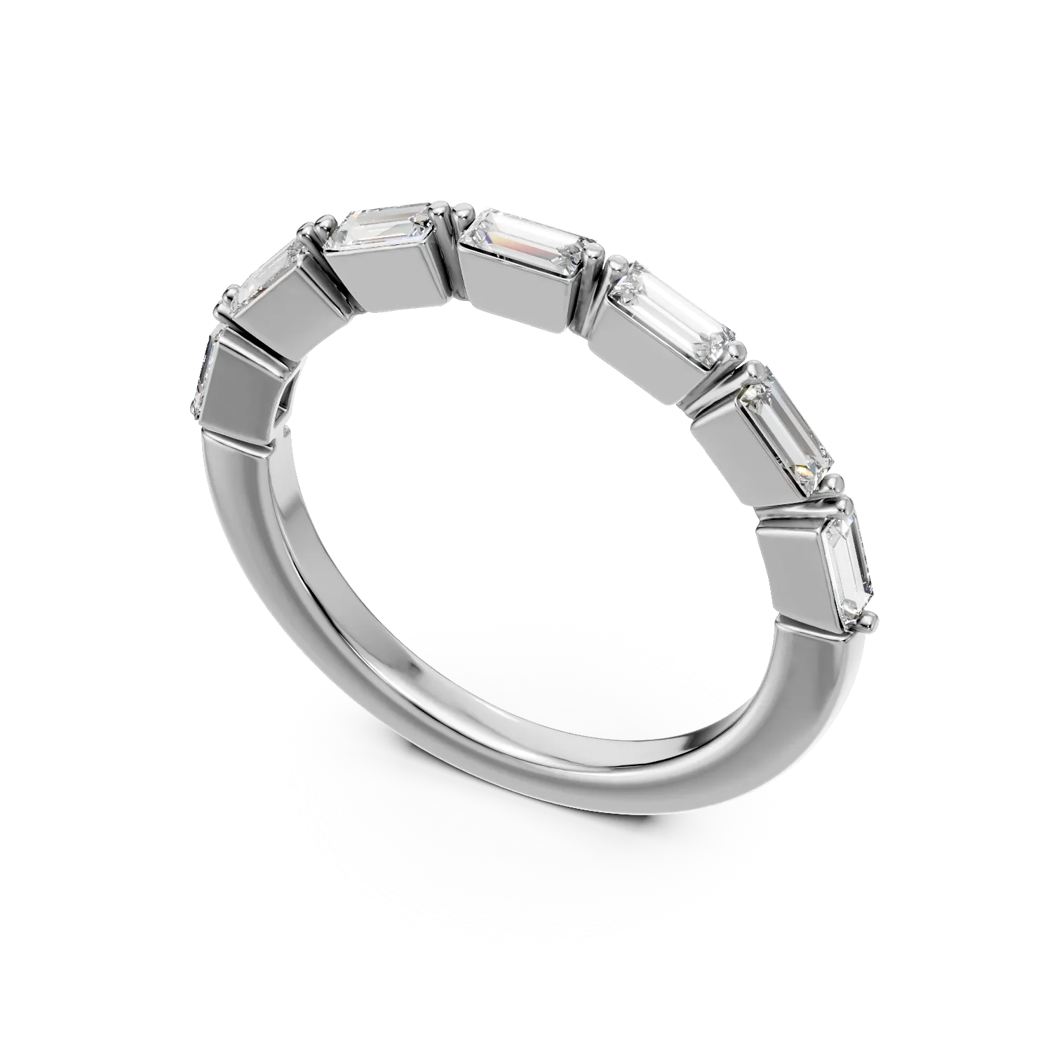 Inel Belle din aur alb cu diamante de 0.46ct create in laborator