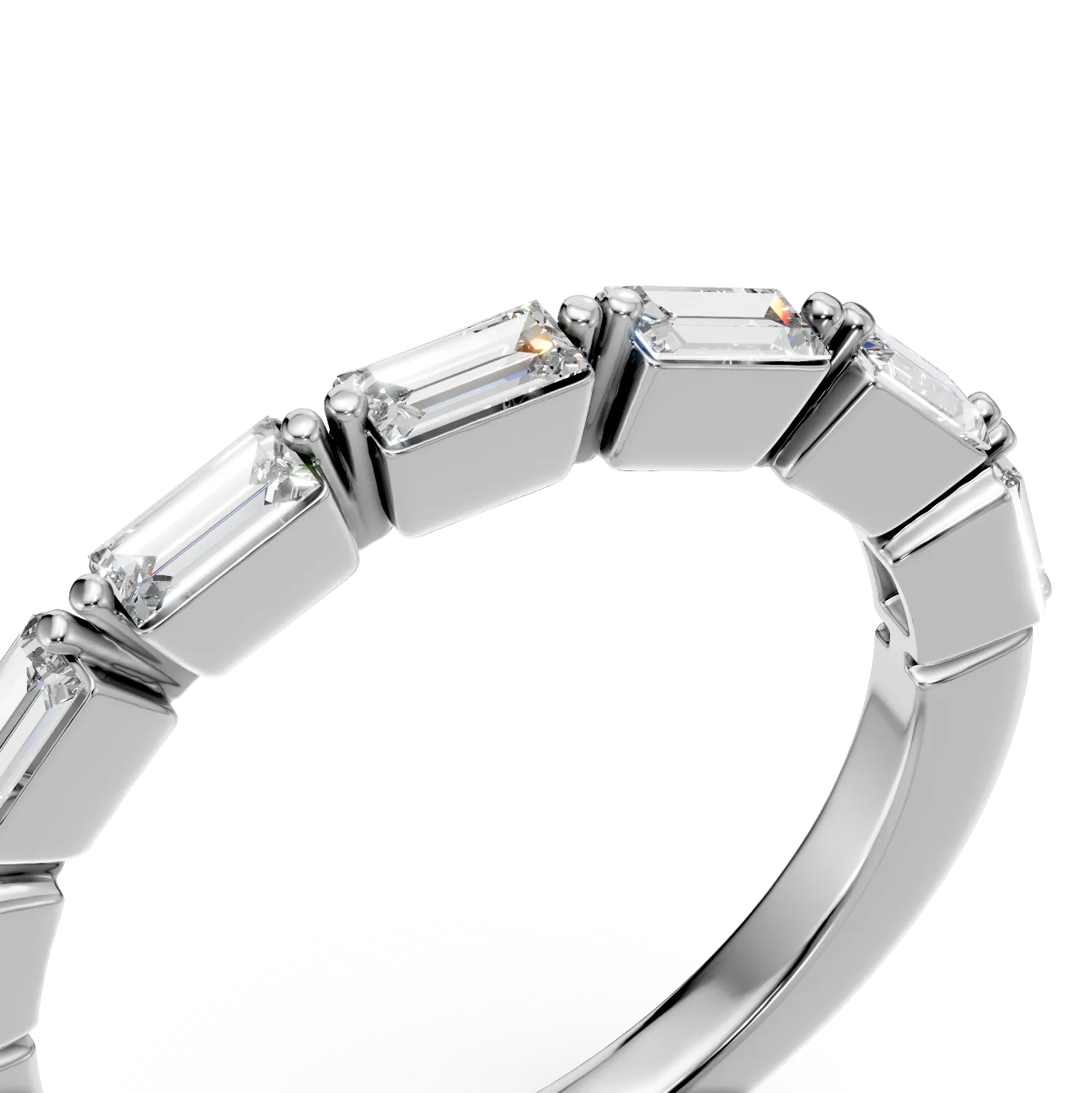 Inel Belle din aur alb cu diamante de 0.46ct create in laborator