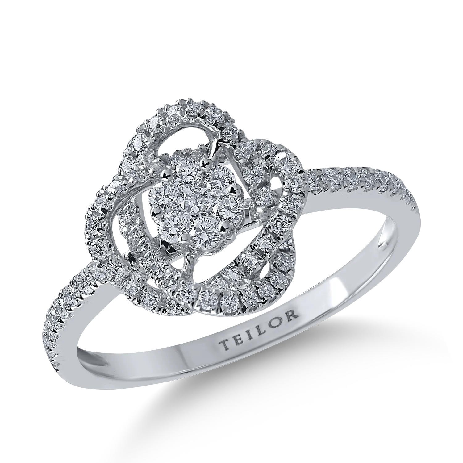 White gold ring with 0.49ct diamonds