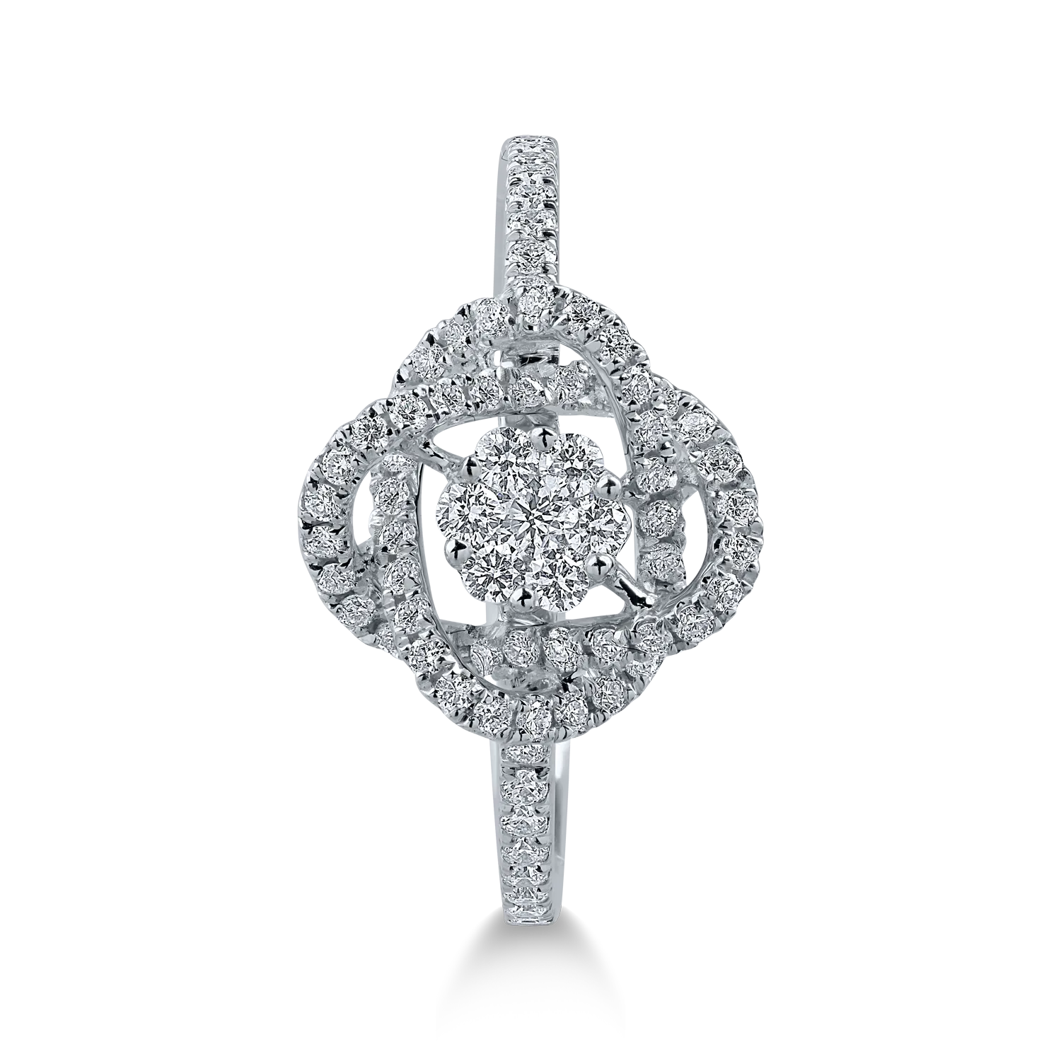 Fehérarany gyűrű 0.49ct gyémántokkal
