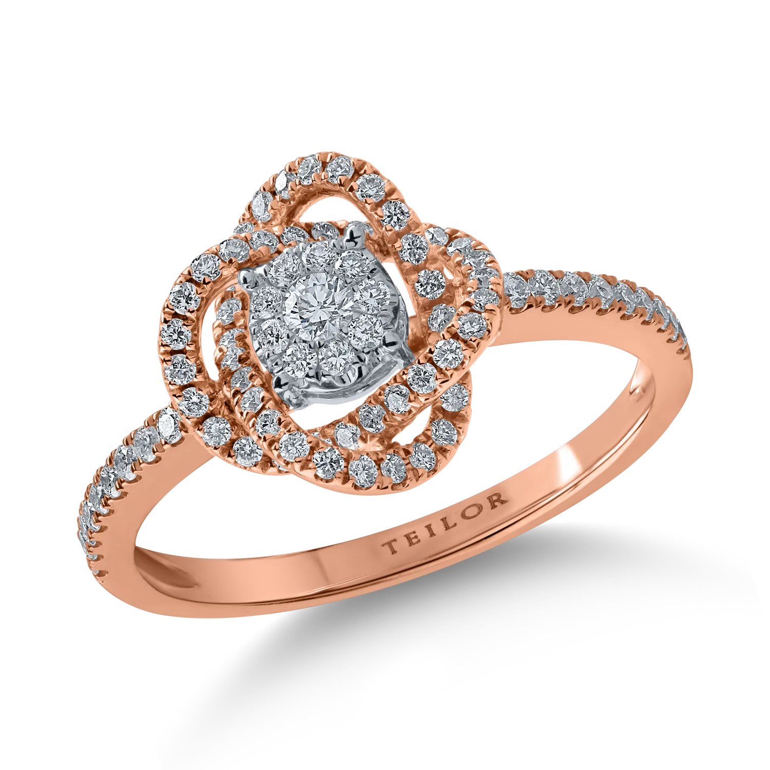 Rose gold ring with 0.3ct diamonds