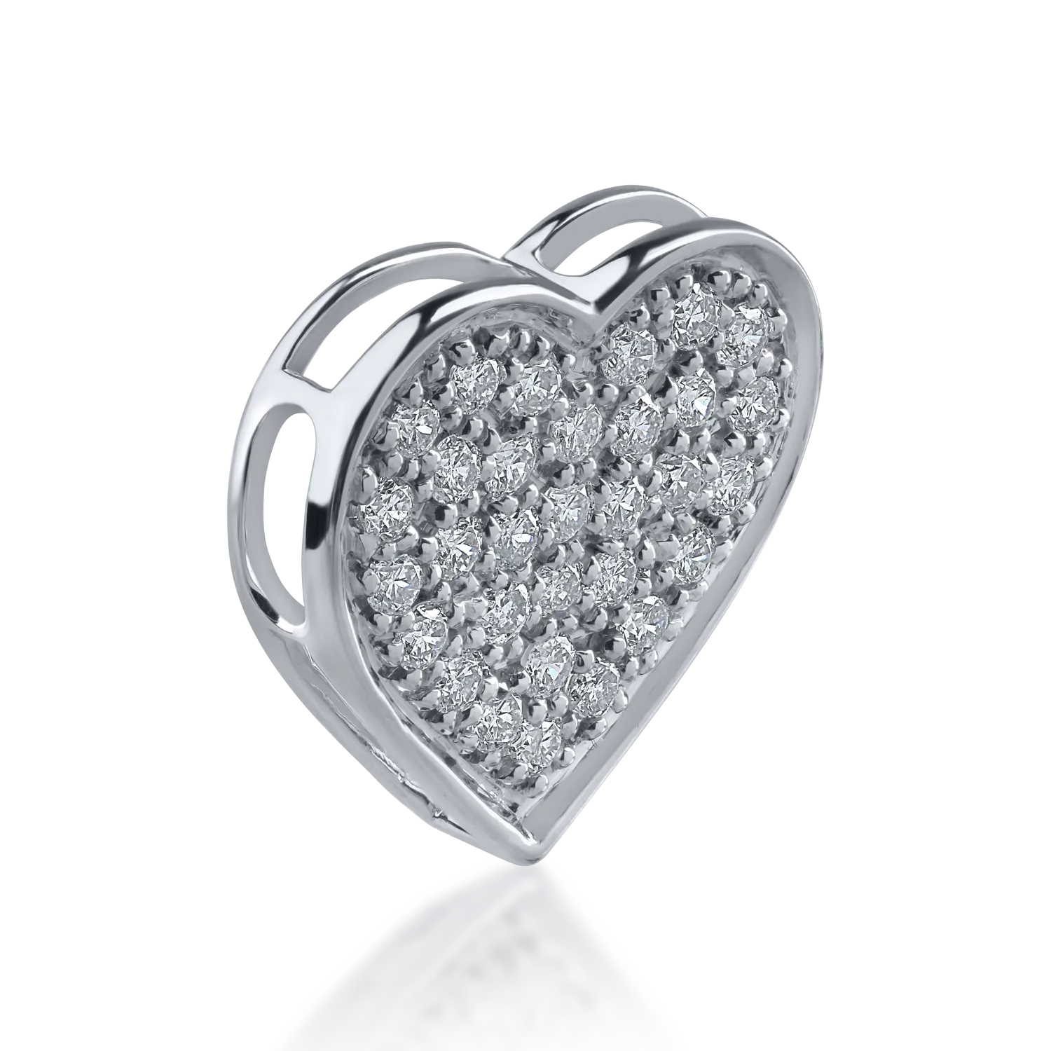 White gold heart pendant with 0.33ct diamonds