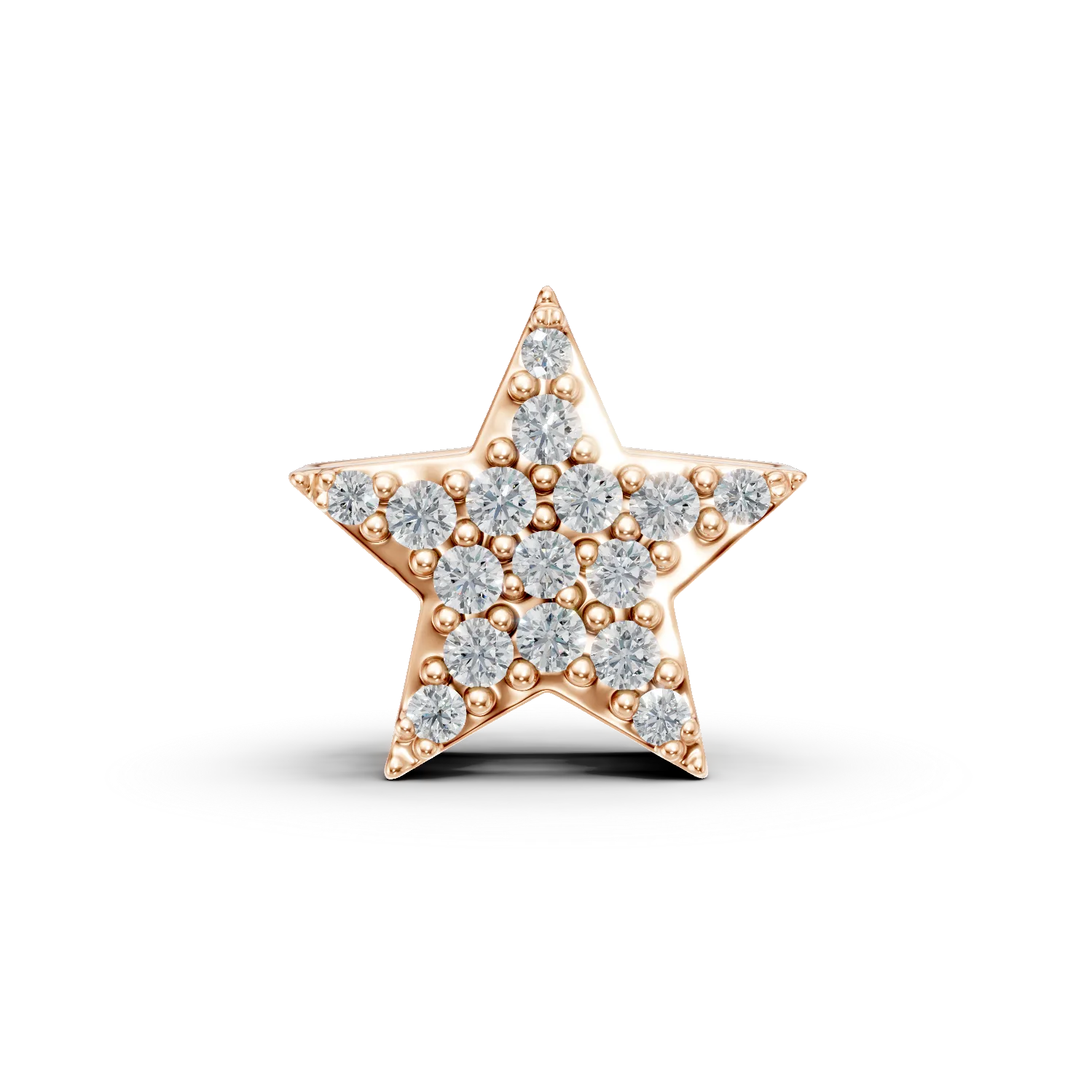 Rose gold star pendant with 0.07ct diamonds-171276