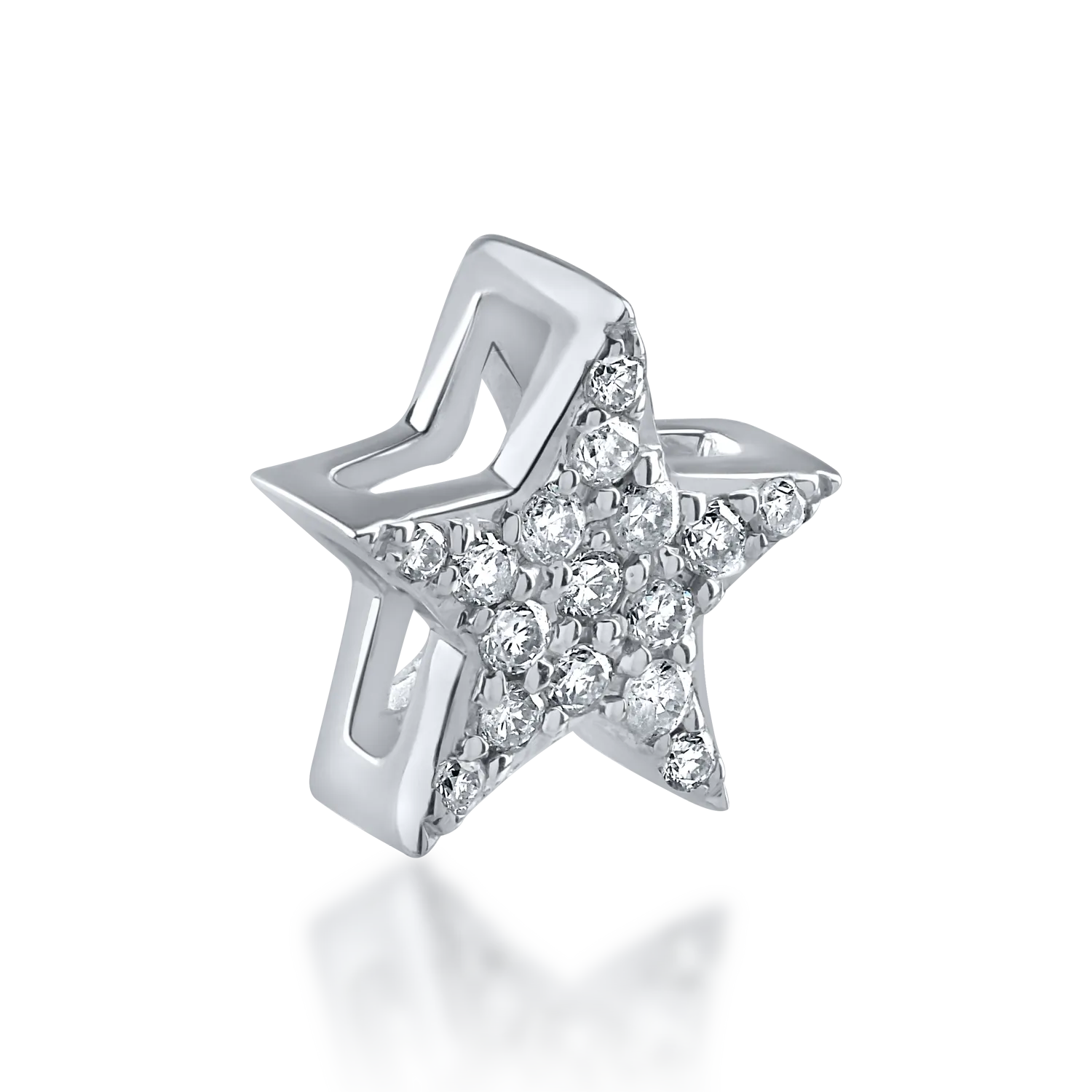 White gold star pendant with 0.07ct diamonds