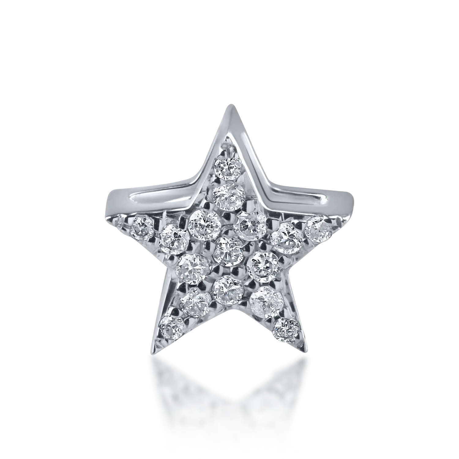White gold star pendant with 0.07ct diamonds-171274
