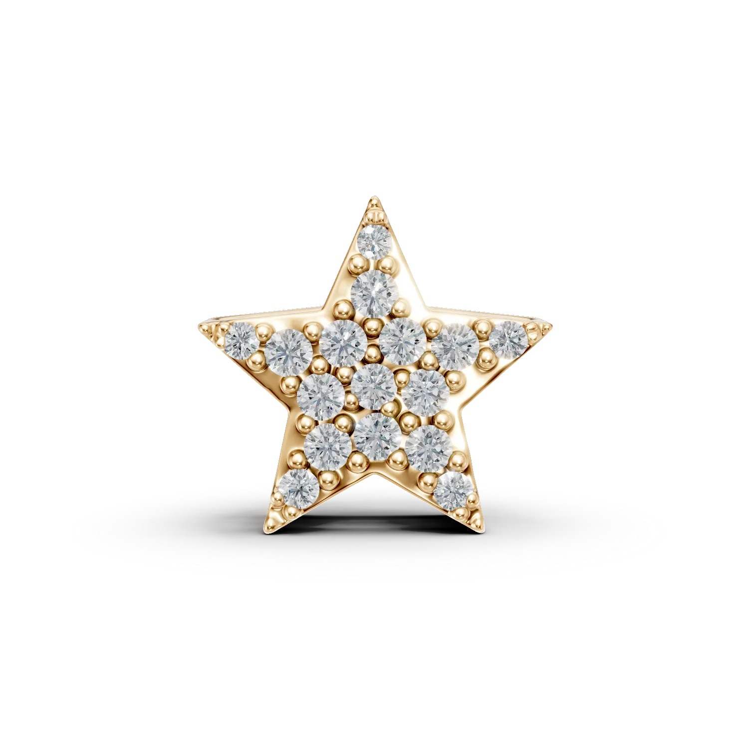 Yellow gold star pendant with 0.07ct diamonds-171275