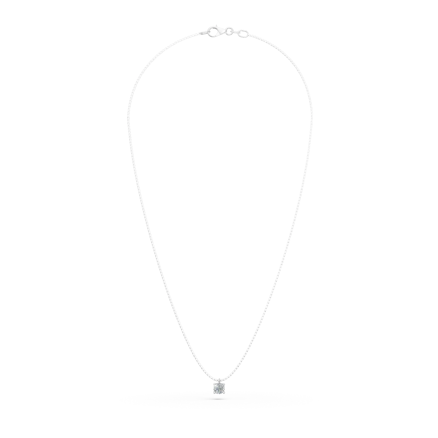 Fehérarany minimalista medál nyaklánc pasziánsz cirkóniával