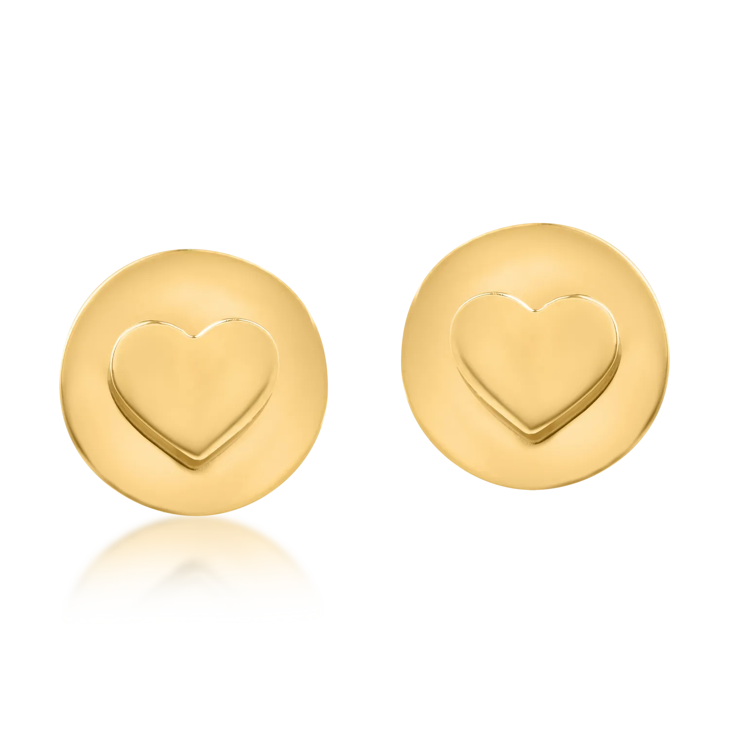 Yellow gold hearts earrings