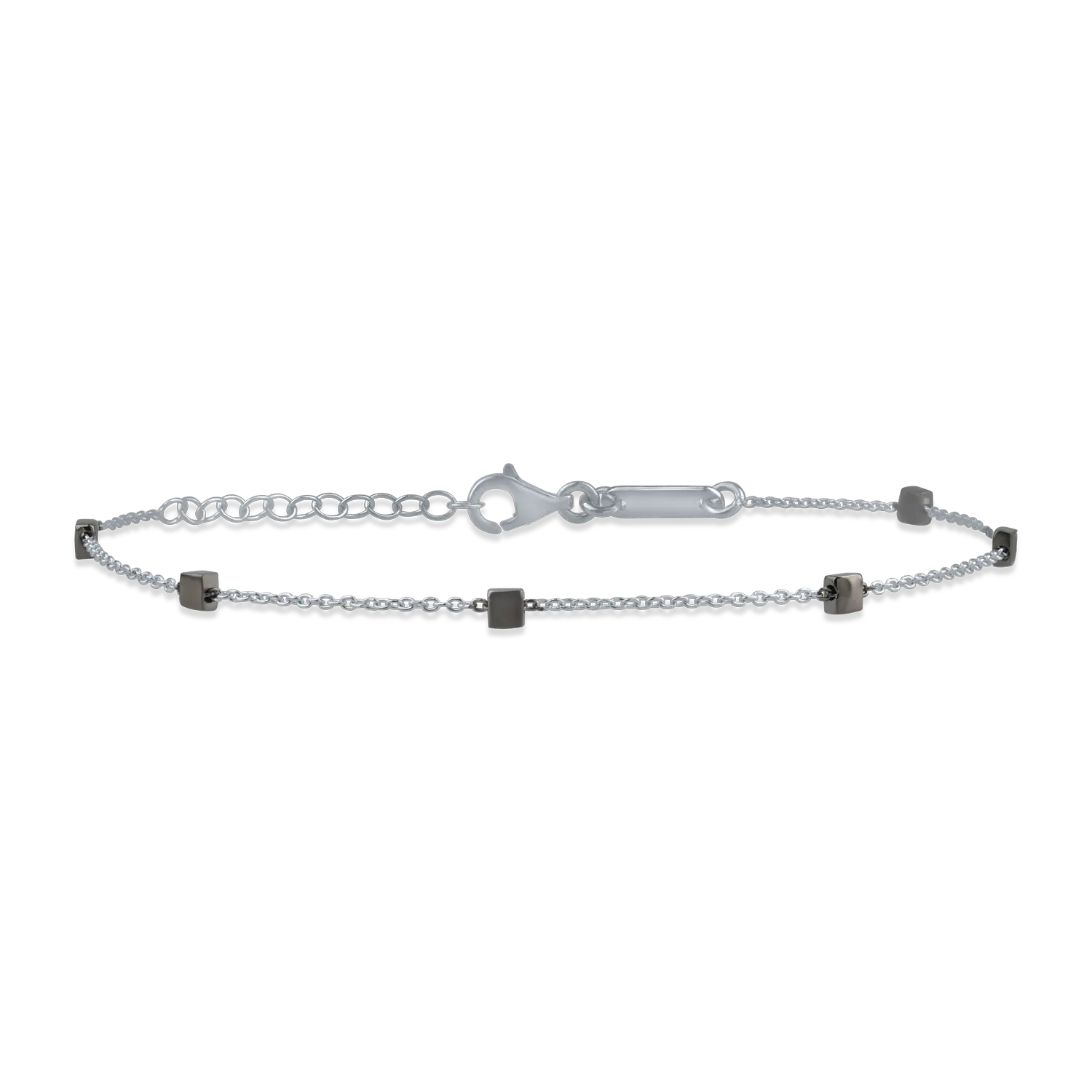 White-black gold bracelet with geometric inserts