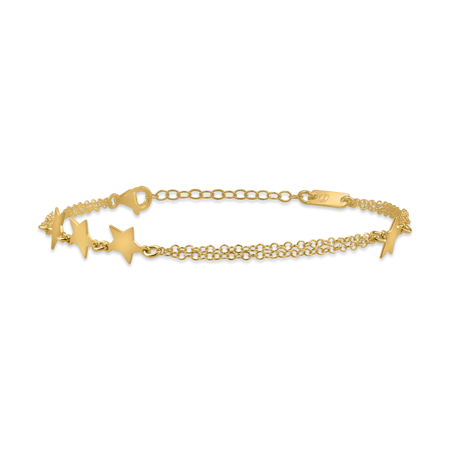 Yellow gold stars bracelet