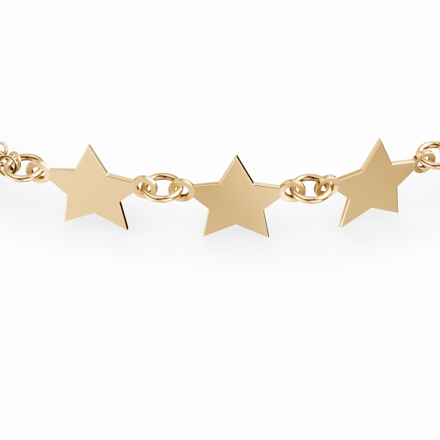 Bratara cu stelute din aur galben