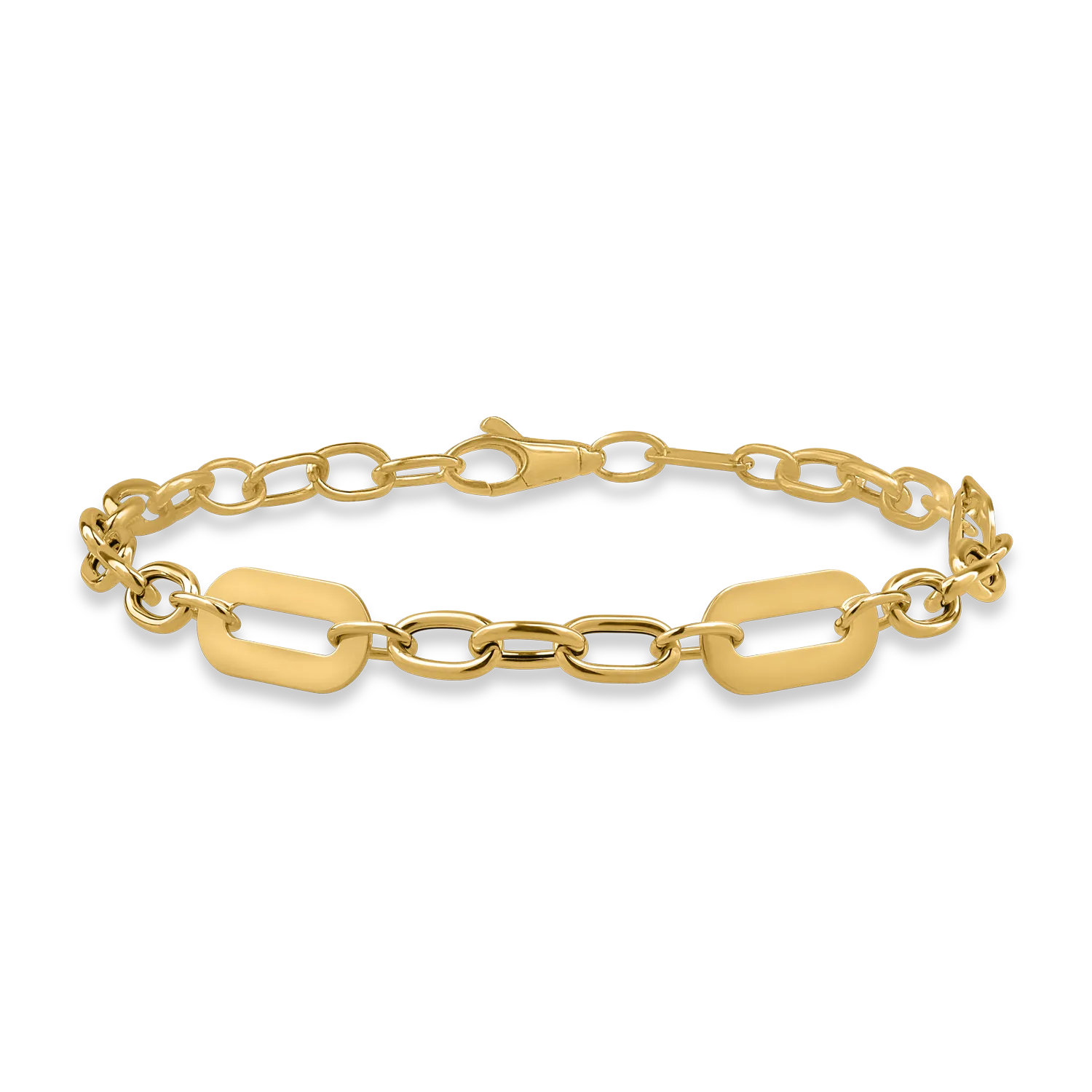 Yellow gold chain bracelet
