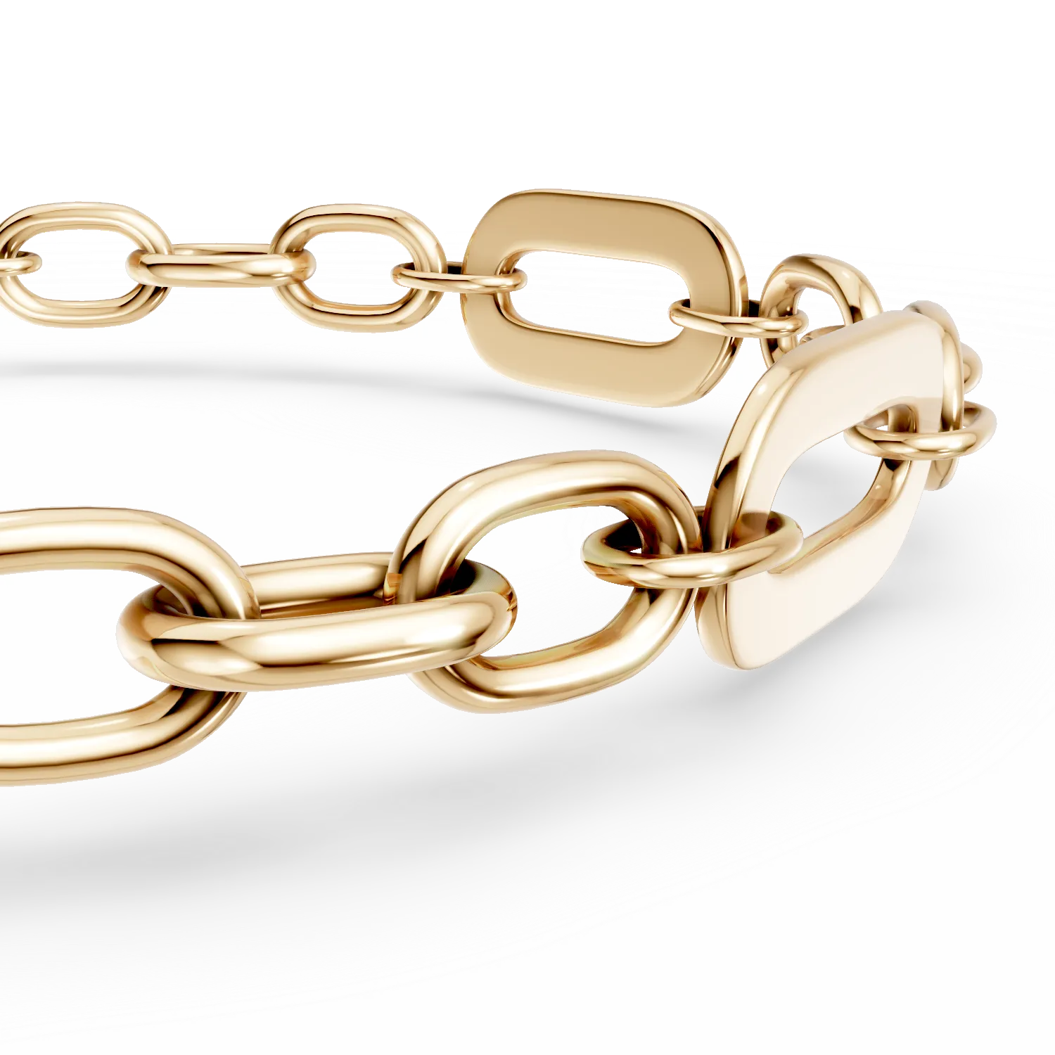 Bratara cu zale din aur galben