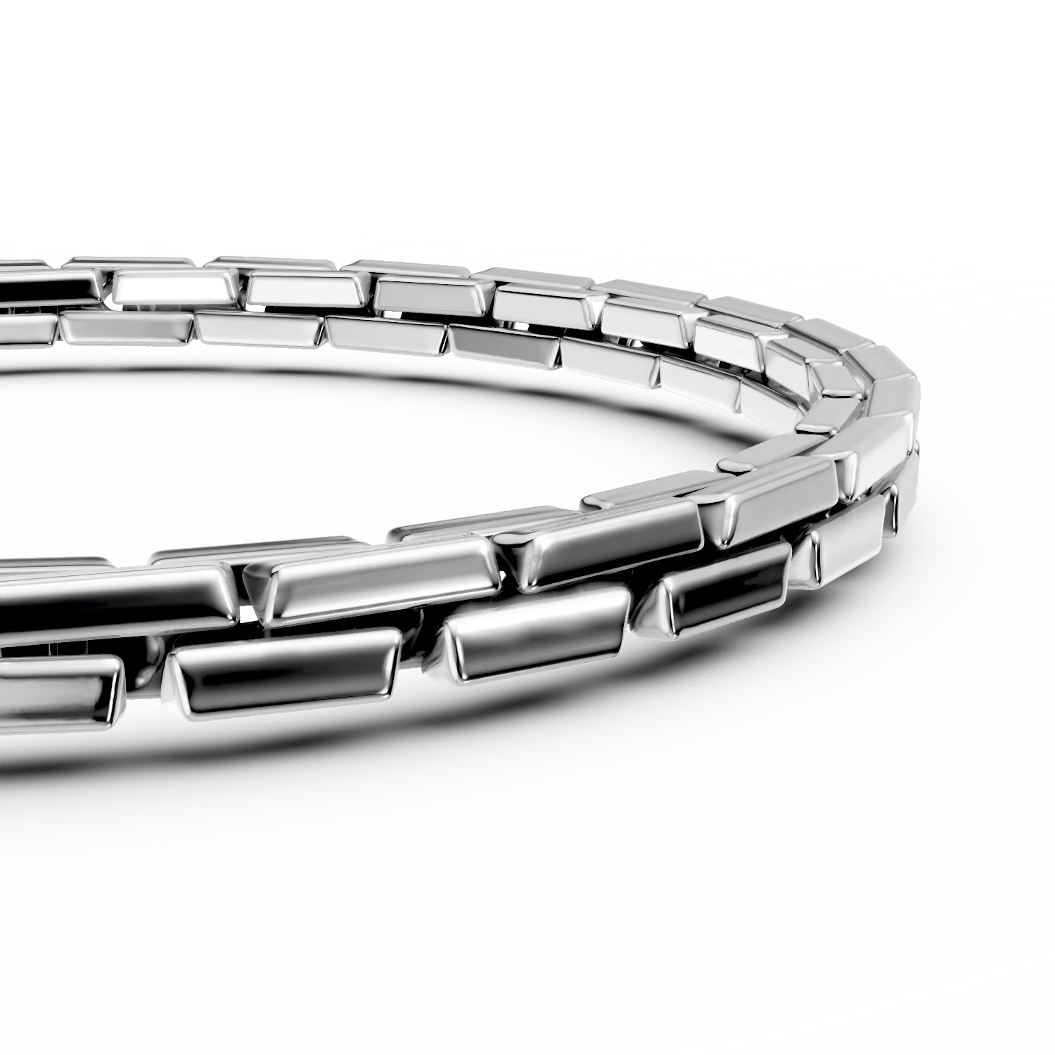 Мъжка гривна от бяло злато