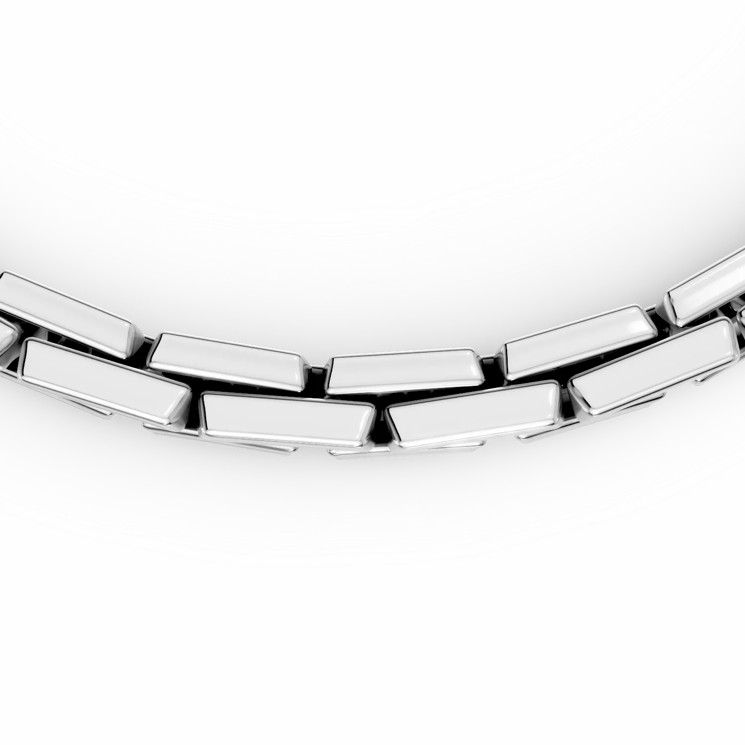 Мъжка гривна от бяло злато