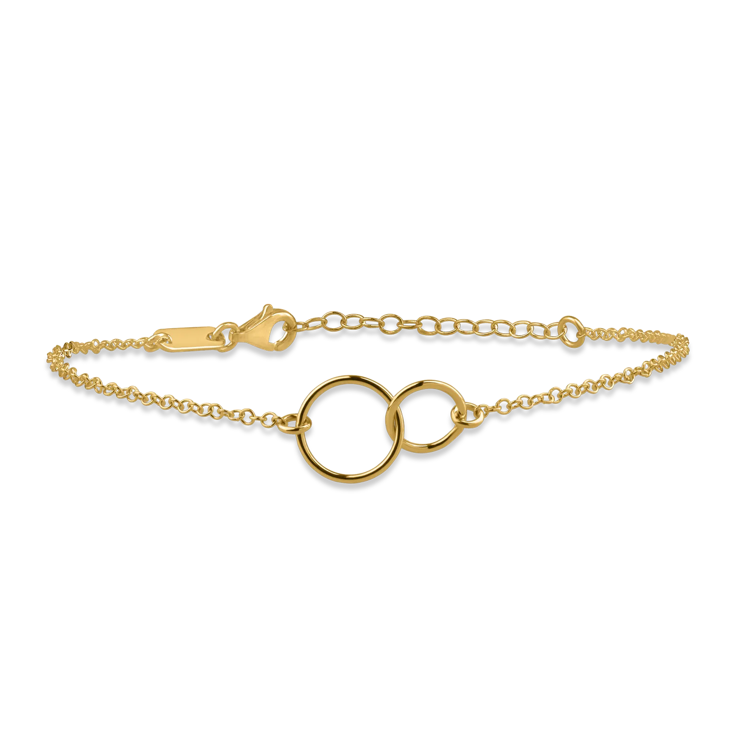 Yellow gold circles bracelet