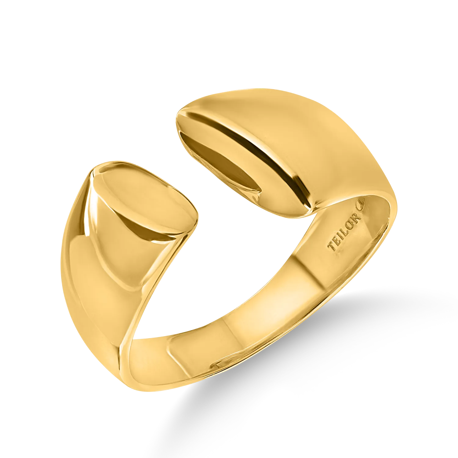 Отворен пръстен от жълто злато
