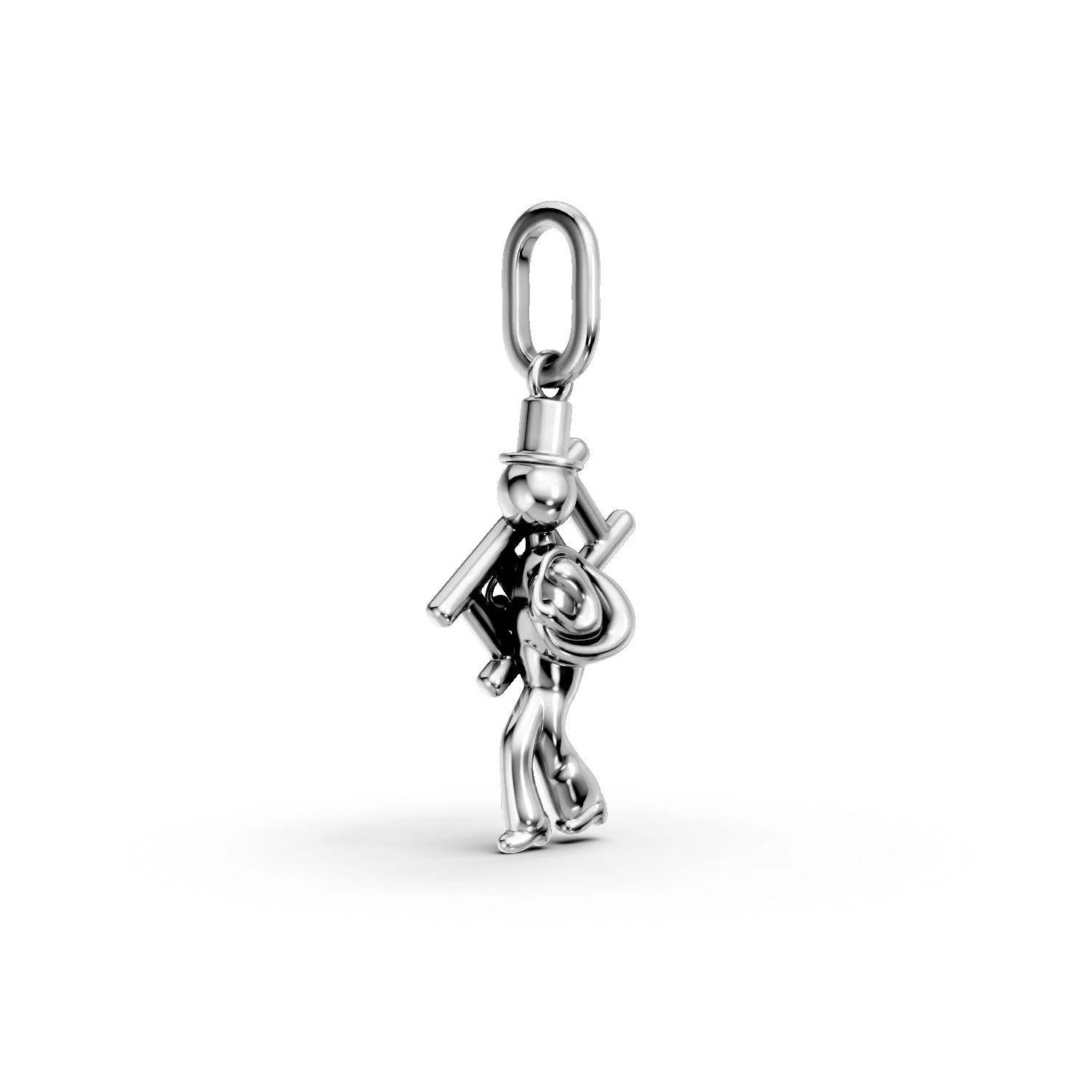 White gold chimney sweeper pendant